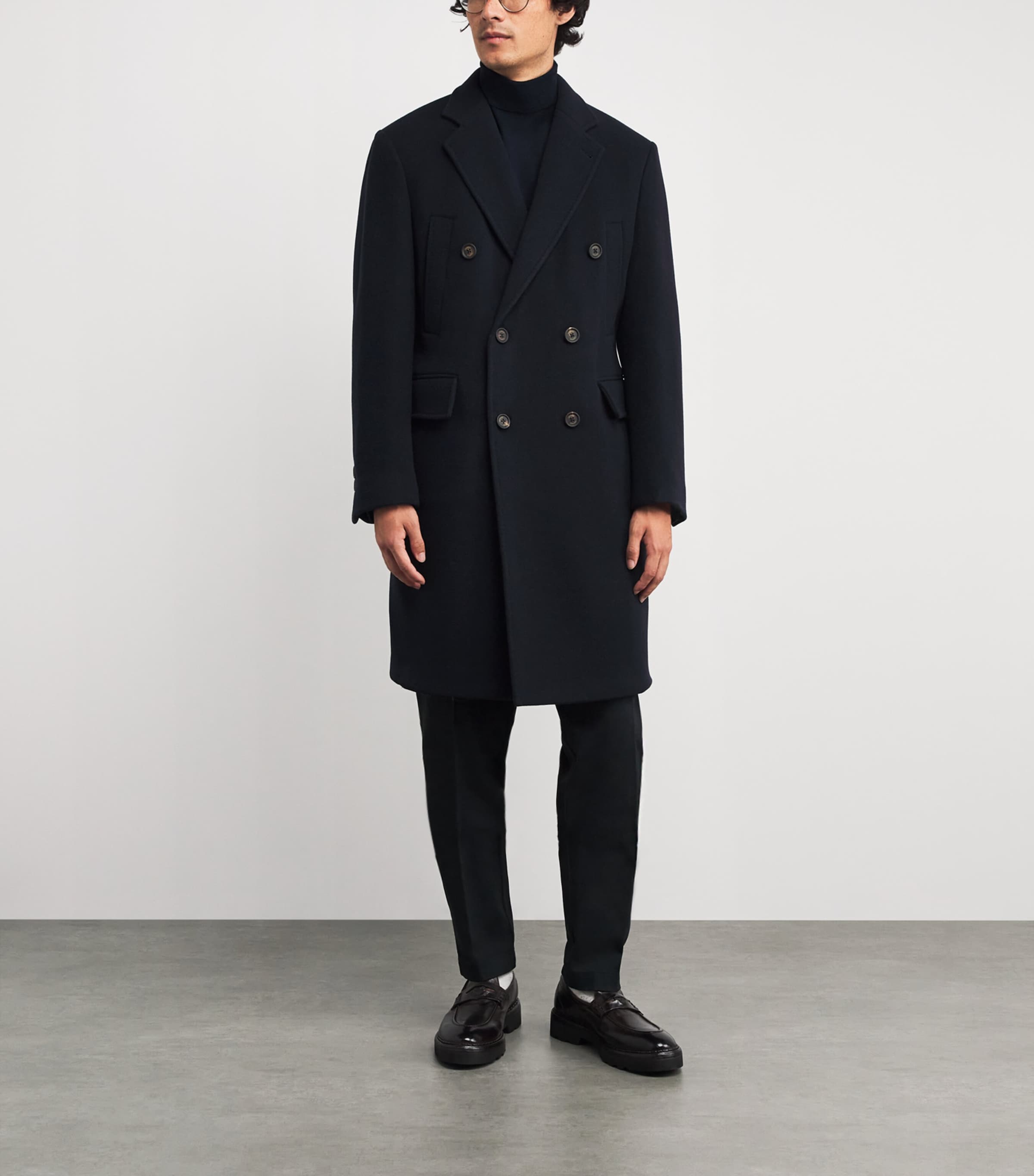 Double-Breasted Overcoat BLU Image 2