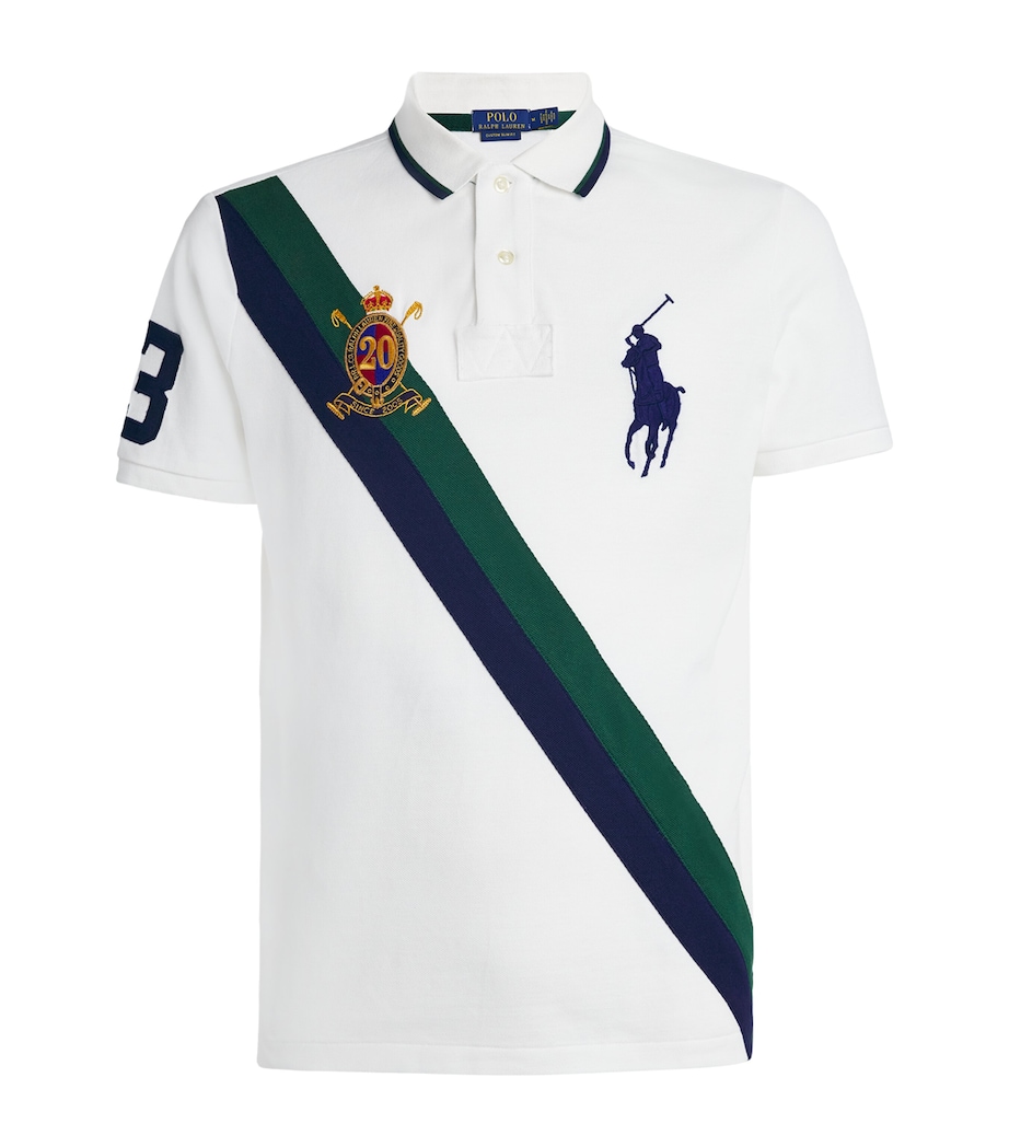 Cotton Big Polo Pony Polo Shirt WHITE Image 1