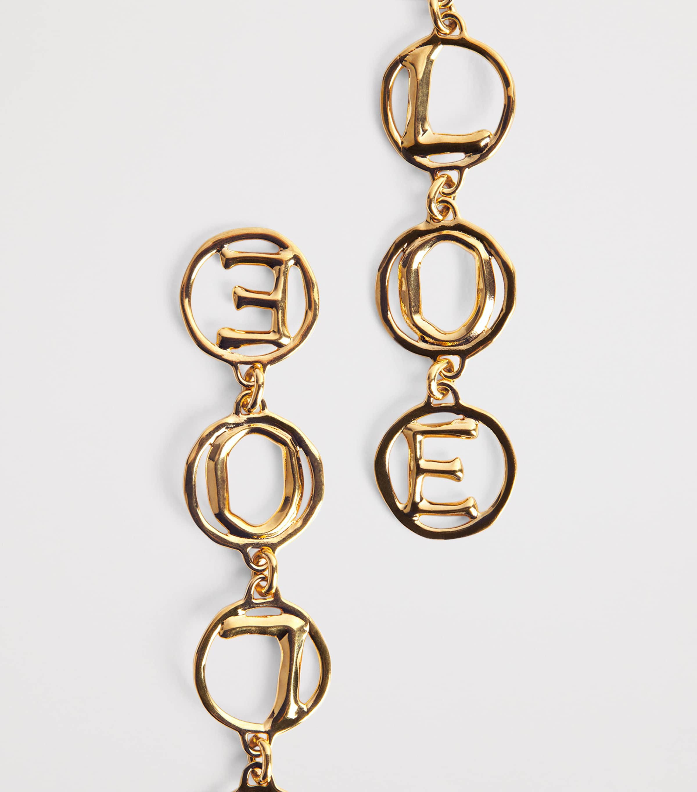 Script Earrings VINTAGE GOLD Image 4