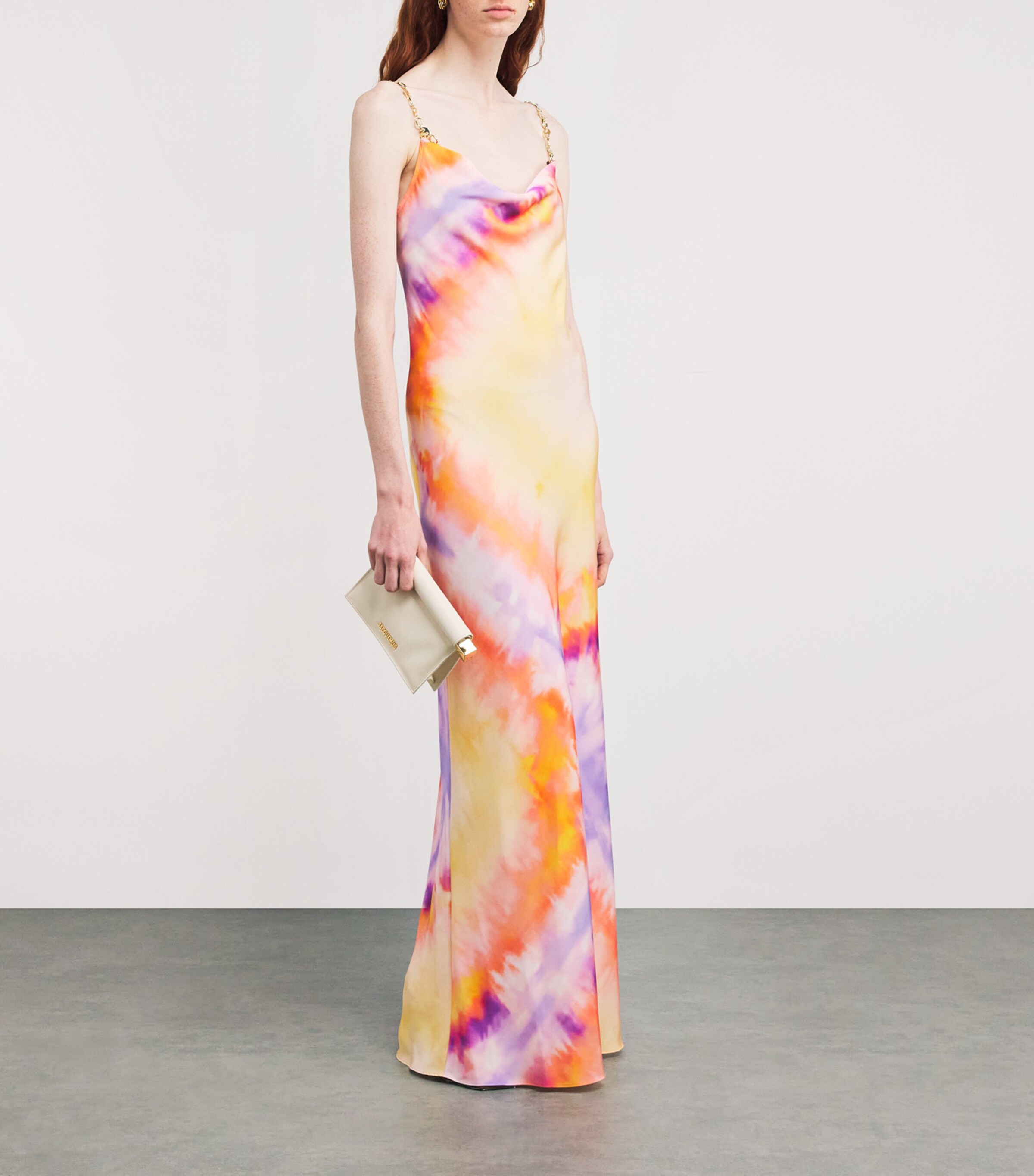 princess polly baby blue dress ZARA NEW WOMAN LONG TIE-DYE ASYMMETRIC DRESS Sz S 3643/361 main image 0