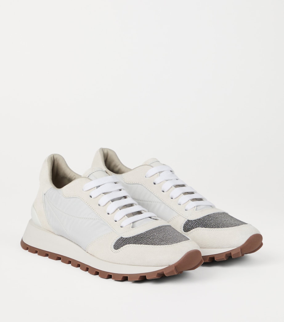 Suede Technical Running Sneakers C6280 Image 4