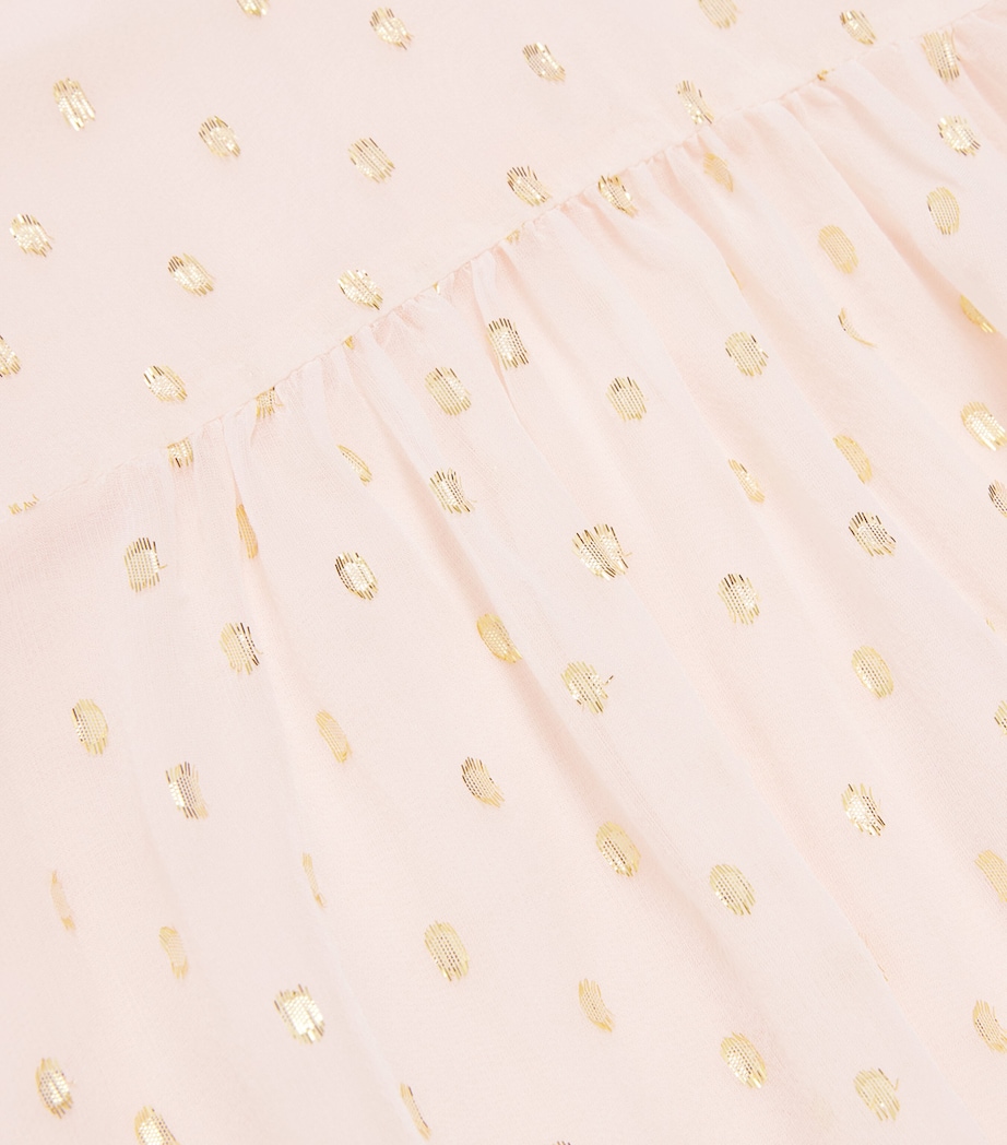 Silk Metallic Ceremony Dress (6-18 Months) PETAL PINK Image 3