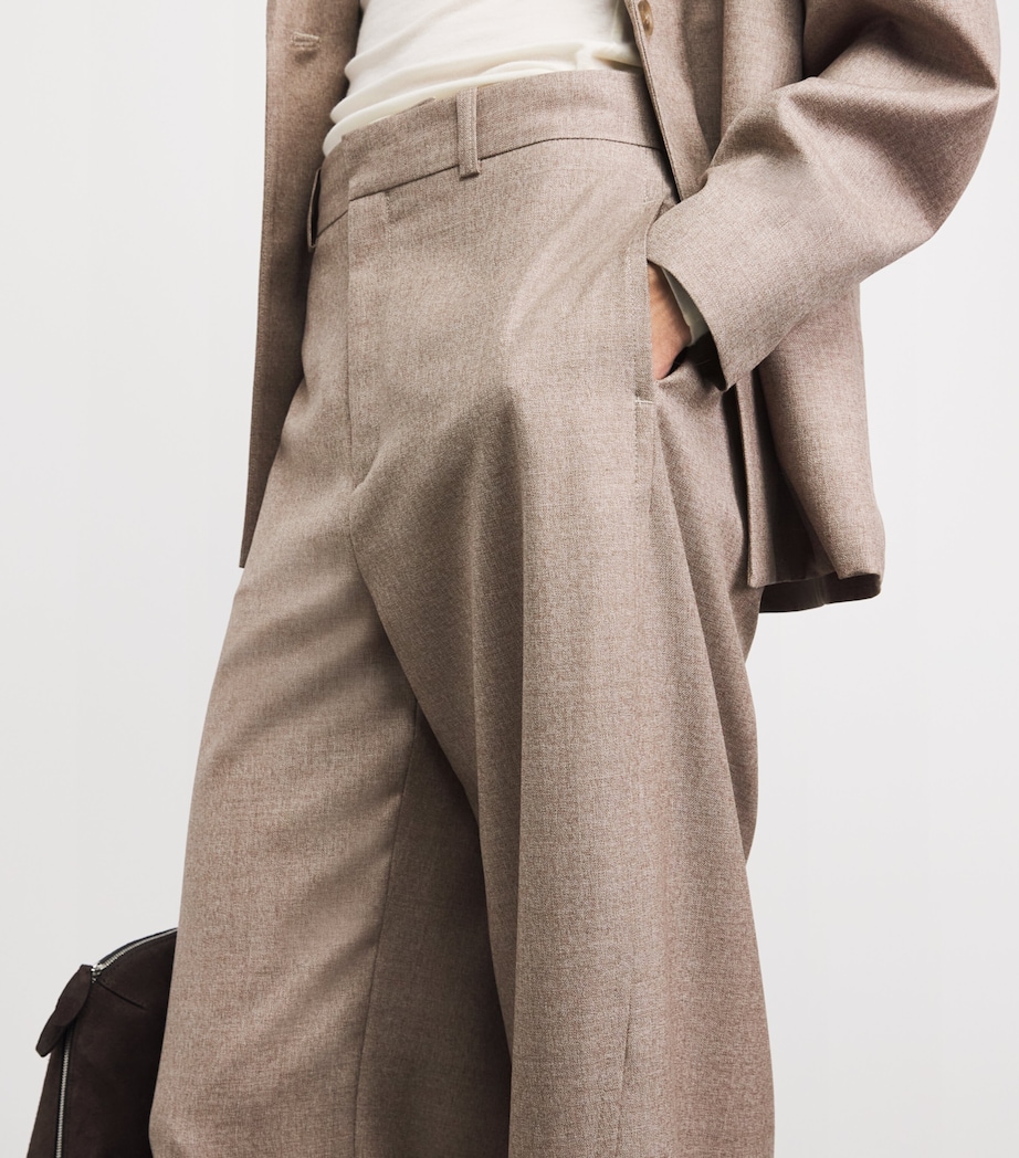 Wool Callis Trousers 0106 DARK CAMEL Image 3