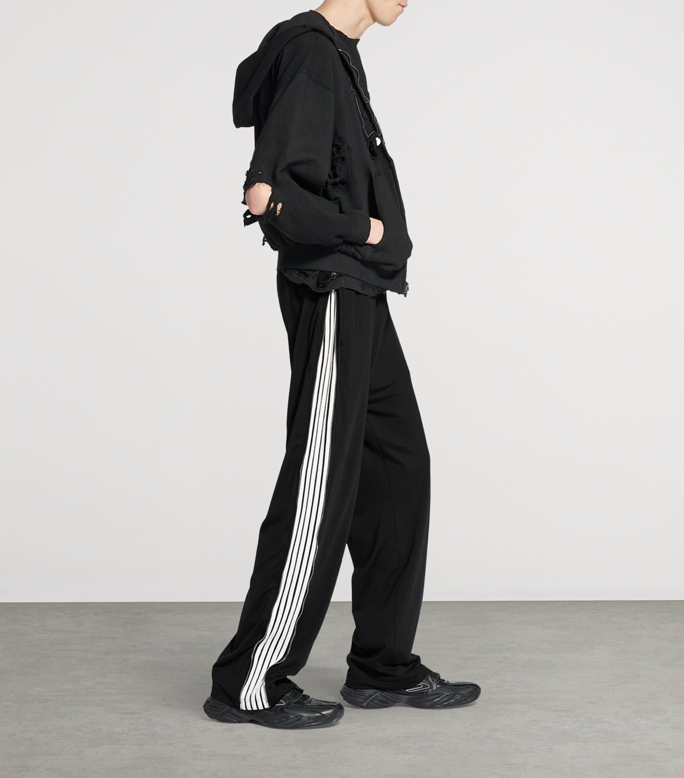 Balenciaga Black Zipped Sweatpants | Harrods US
