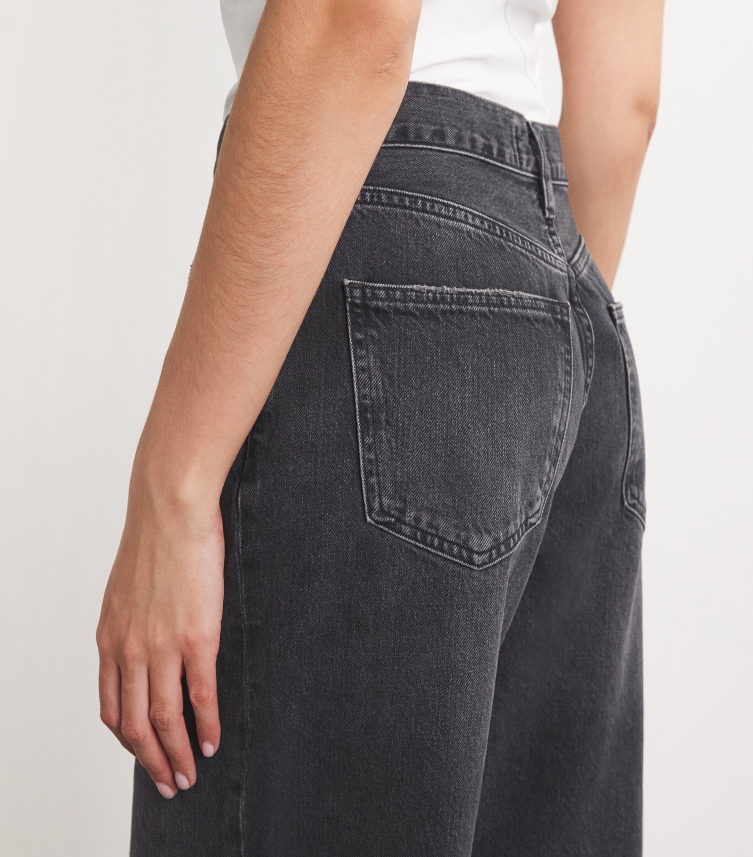 AGOLDE Womens Dame Wide-Leg Jeans Hitch (blk) Image 6