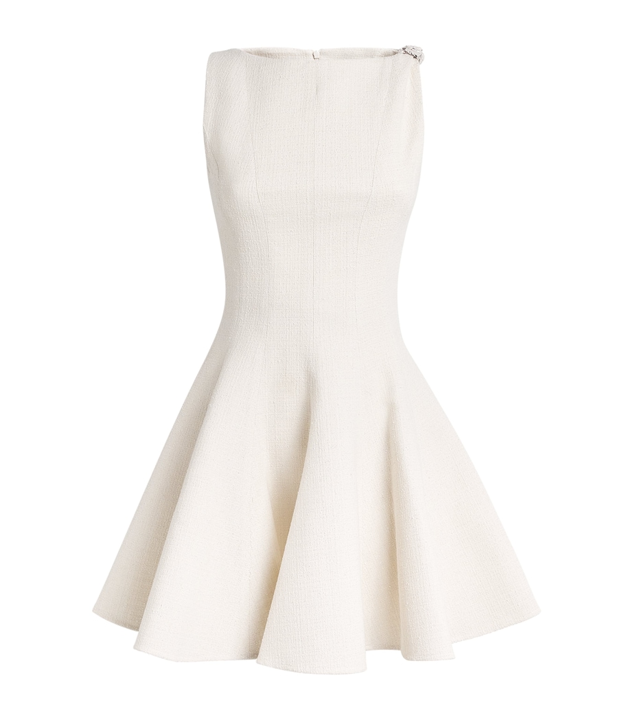 Tweed Flared Mini Dress ECRU Image 1