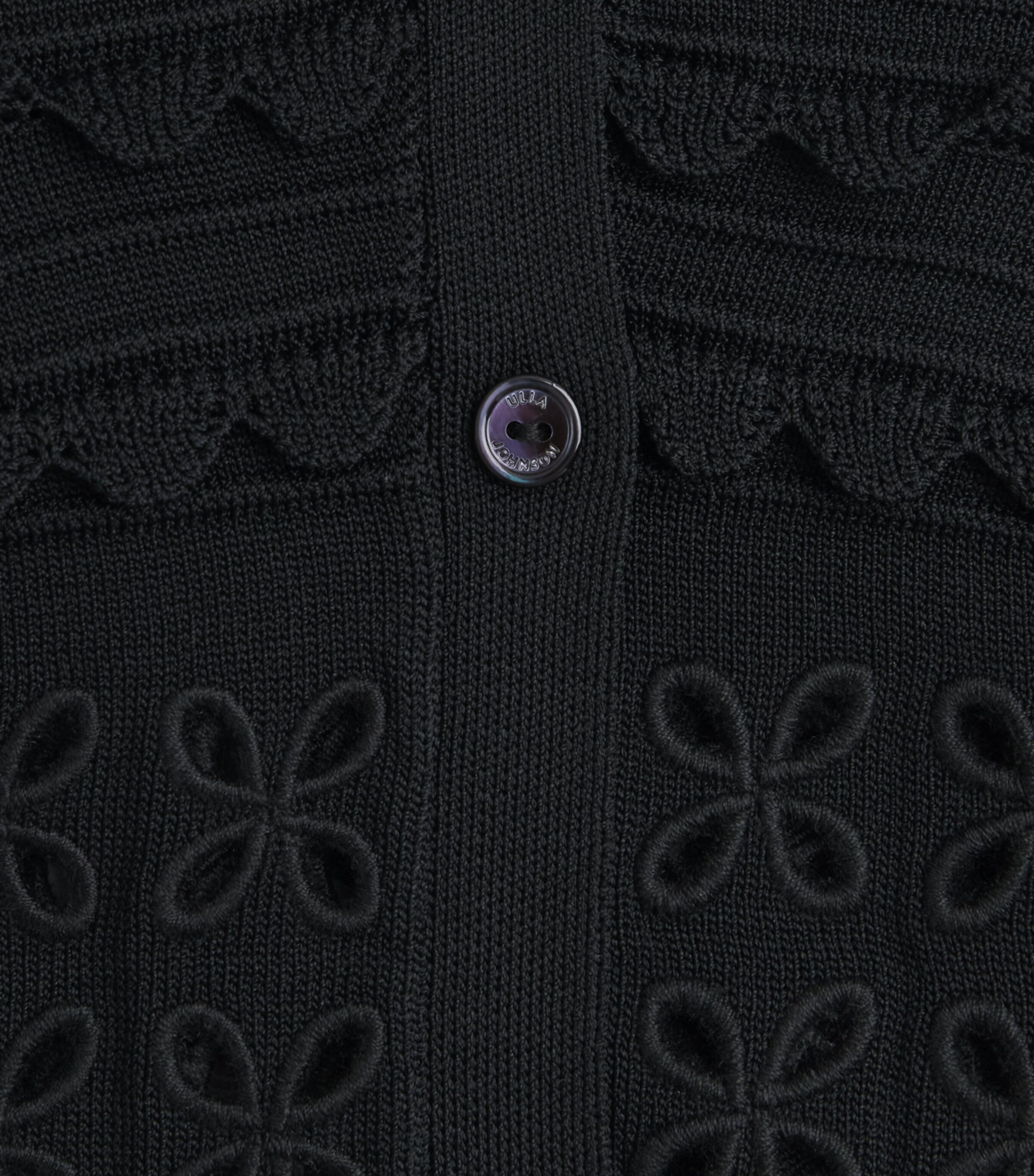 Ulla Johnson Womens Embroidered Abriana Cardigan Noir Image 6