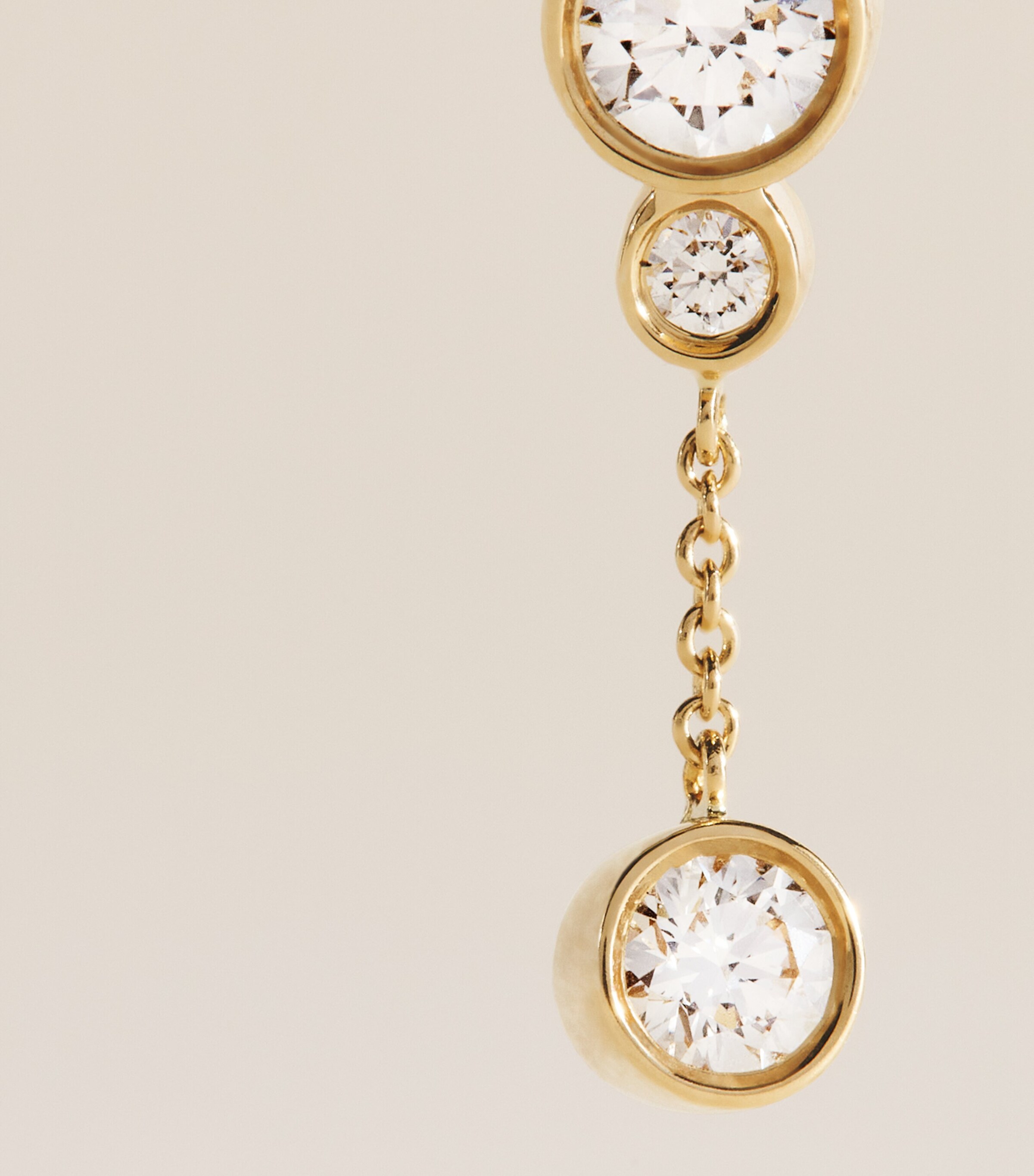 Sophie Bille Brahe Yellow Gold and Diamond Lou Single Left Earring Yellow Gold Image 4