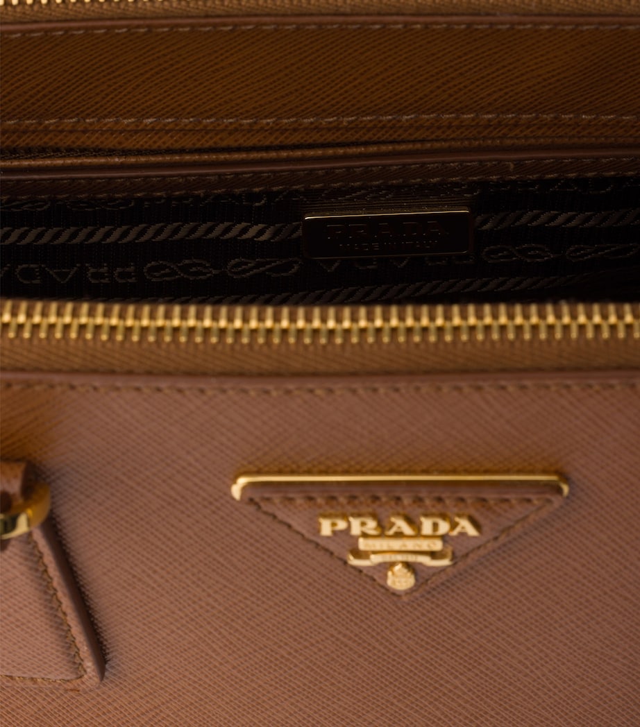 Prada Medium Leather Galleria Top-Handle Bag Brown Image 4