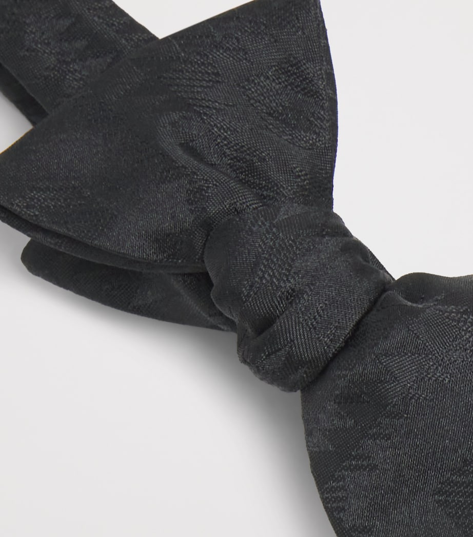 Silk Jacquard Bow Tie BLACK Image 4