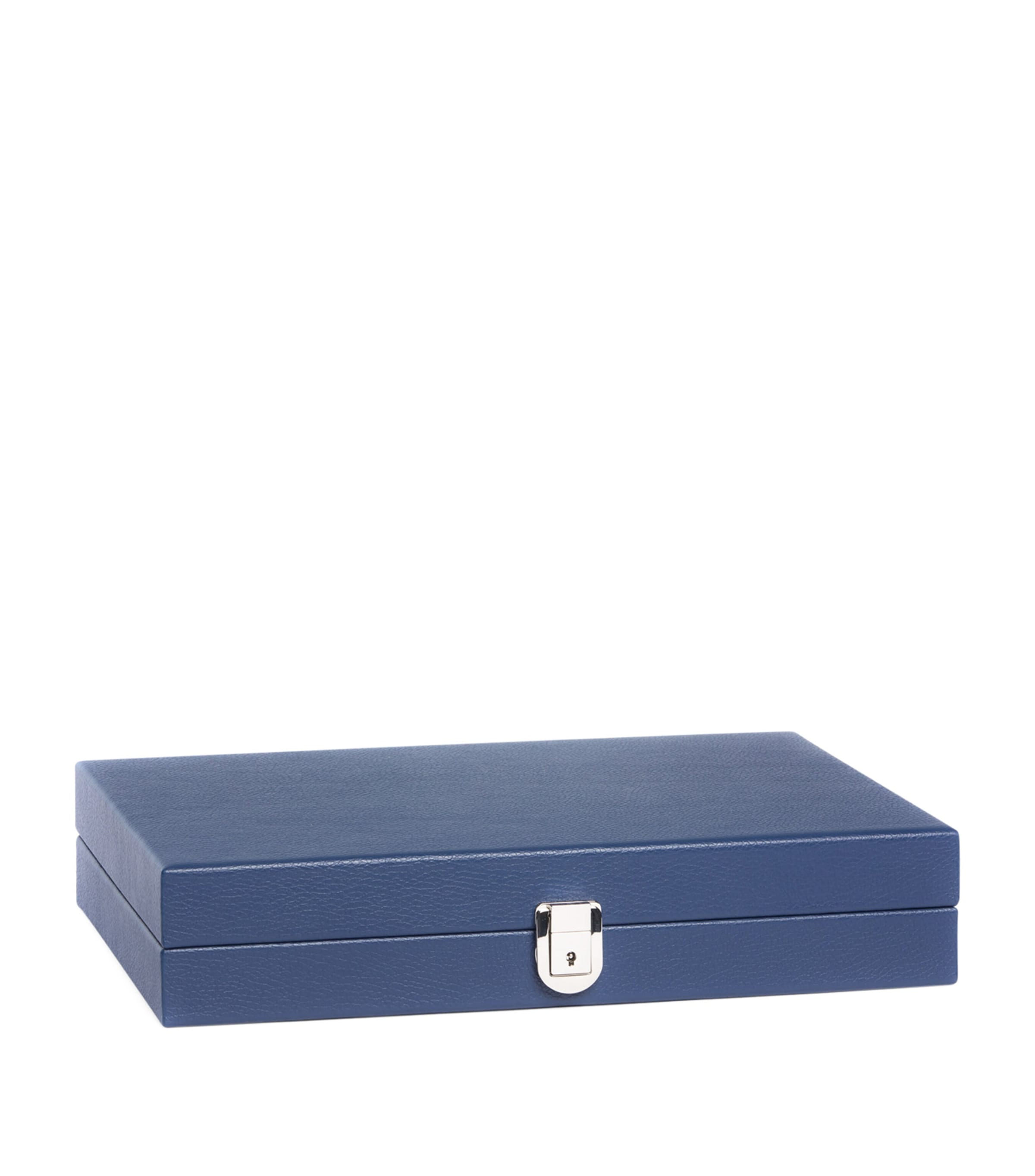 Leather Backgammon Set FRENCH BLUE Image 7