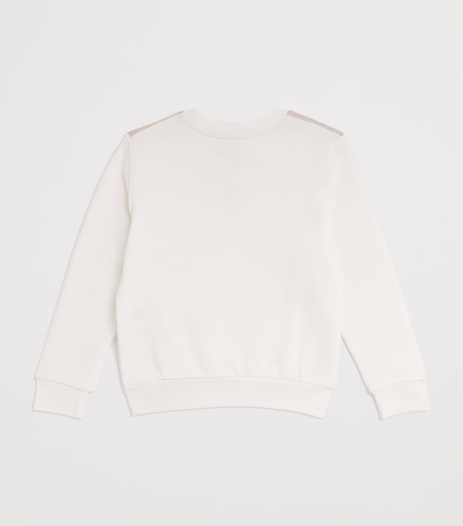 Eleventy Kids Cotton Contrast-Trim Sweatshirt (2-16 Years) Image 2