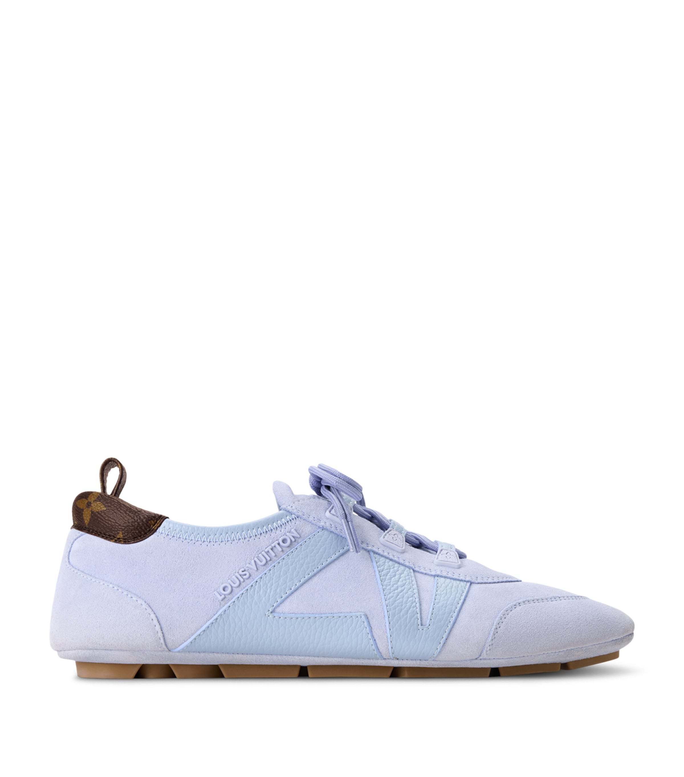 LOUIS VUITTON Suede LV Sneakerina Sneakers Lavender Image 1
