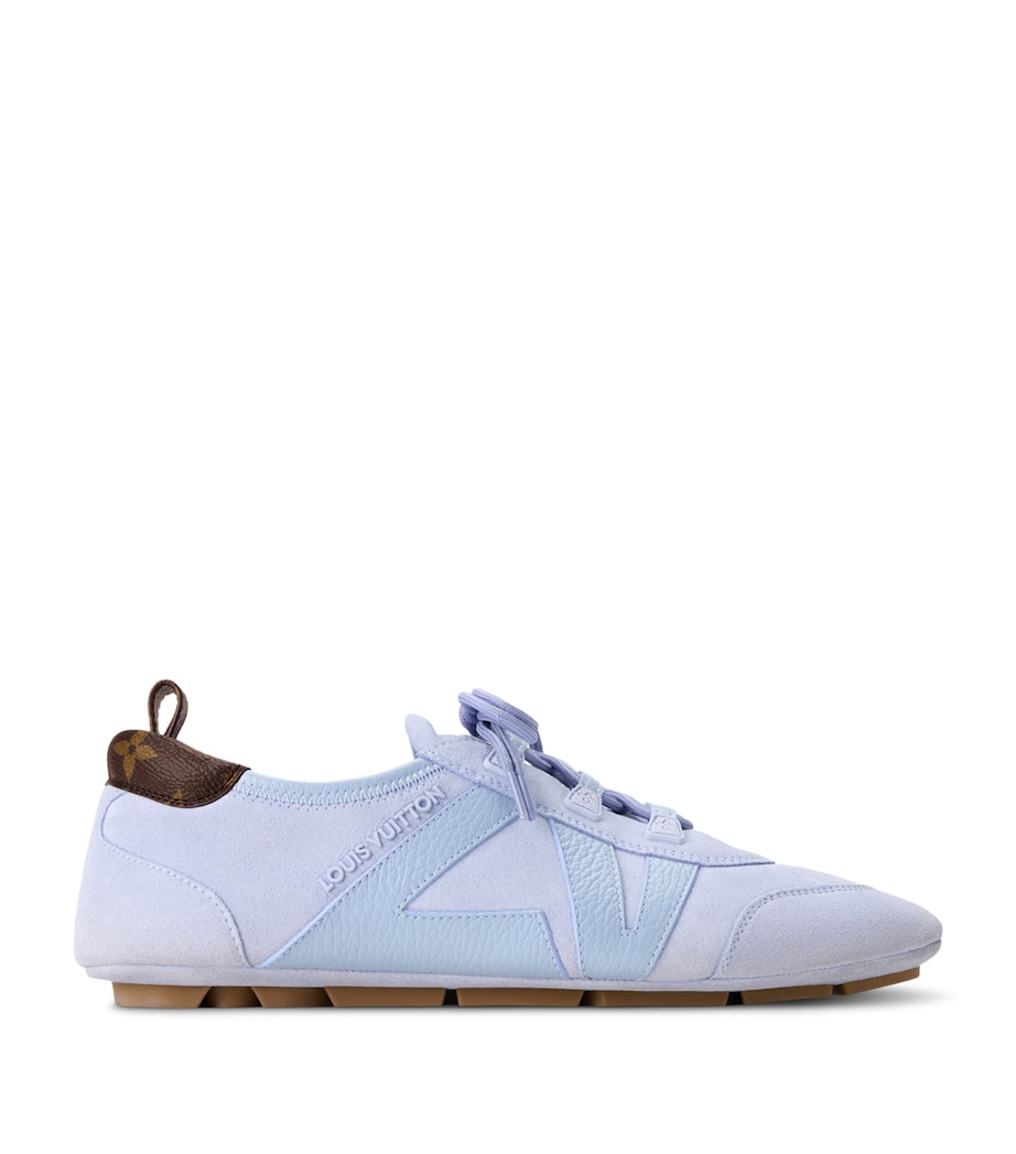 LOUIS VUITTON Suede LV Sneakerina Sneakers Lavender Image 1
