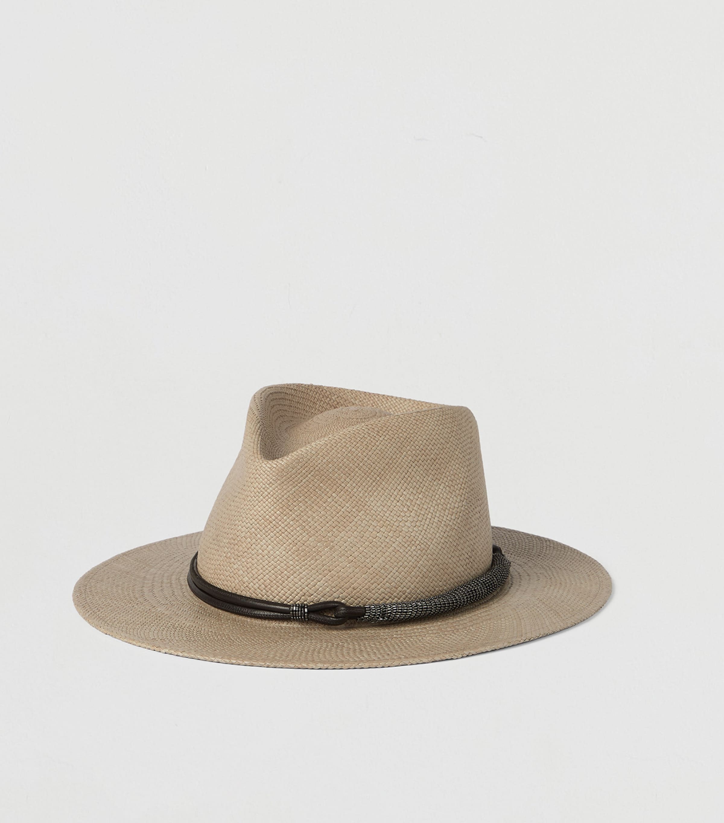 Brunello Cucinelli Straw Monili-Rope Trilby Hat Image 2