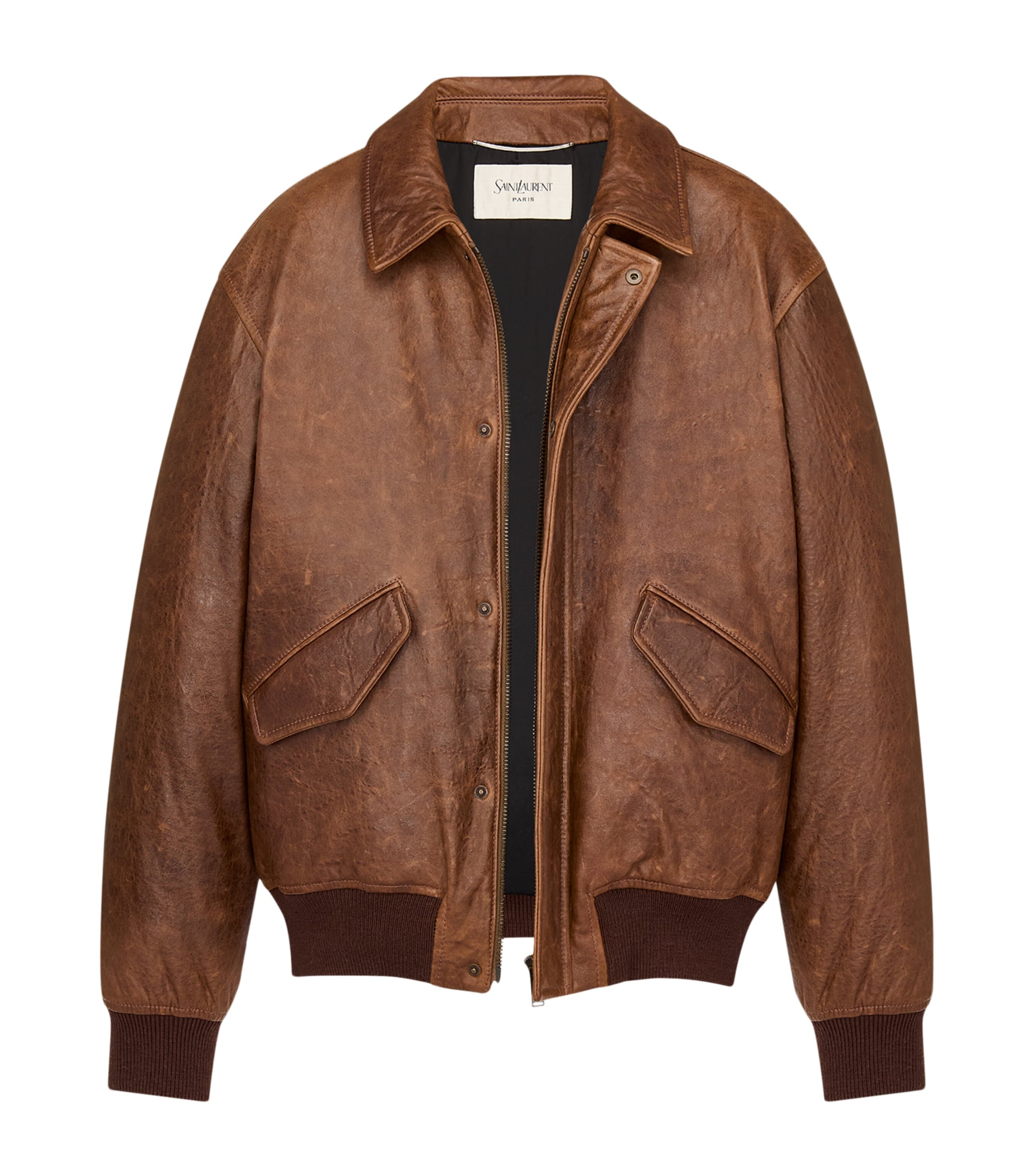 Leather Bomber Jacket 2800 Image 3
