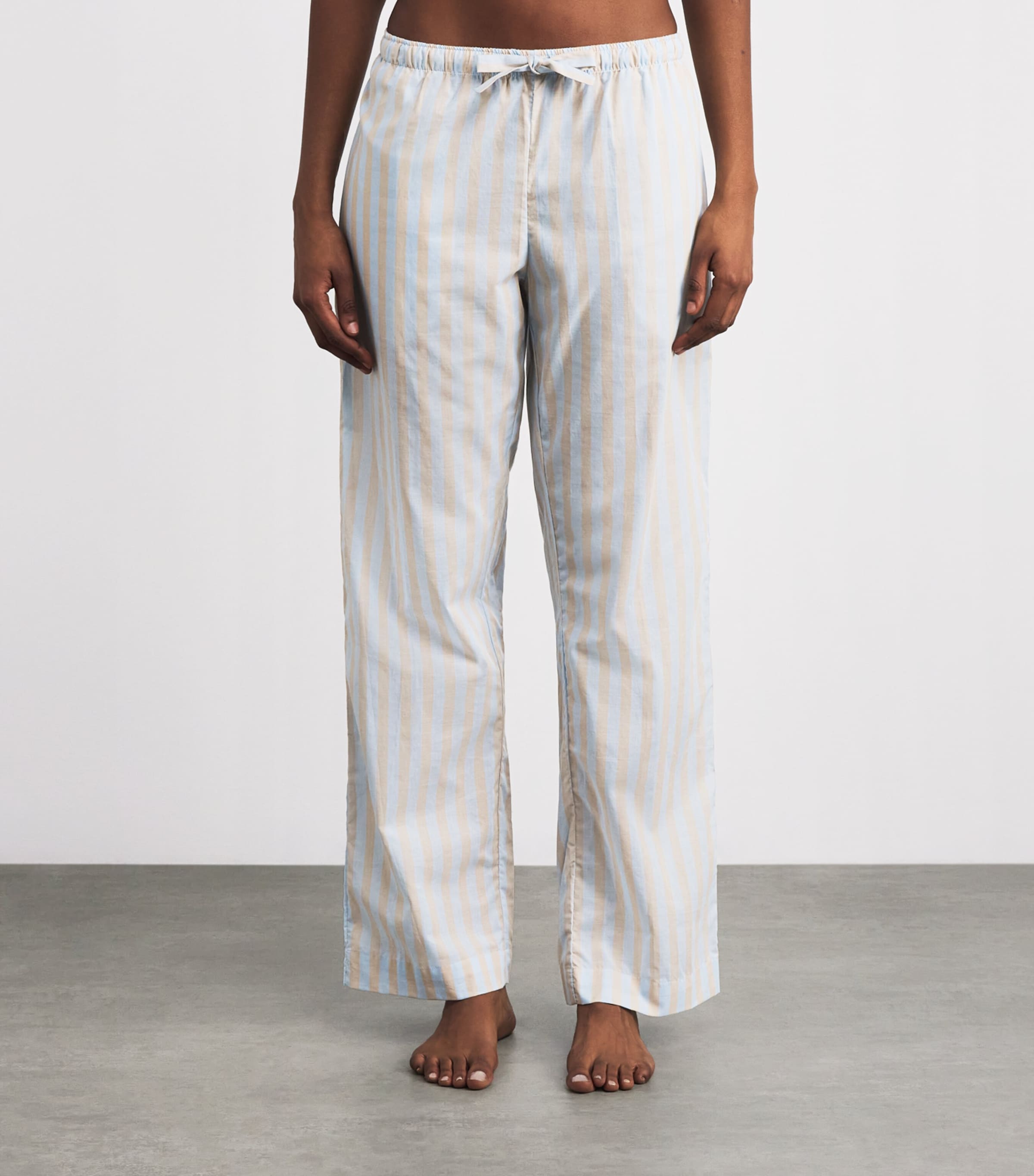 Derek Rose Womens Cotton Amalfi 21 Lounge Trousers Blue Image 3