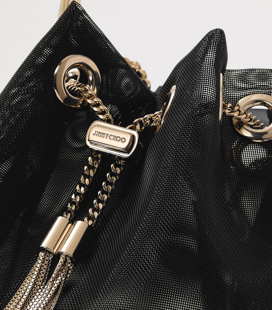 Mesh Bon Bon Top-Handle Bag BLACK/LIGHT GOLD Image 3
