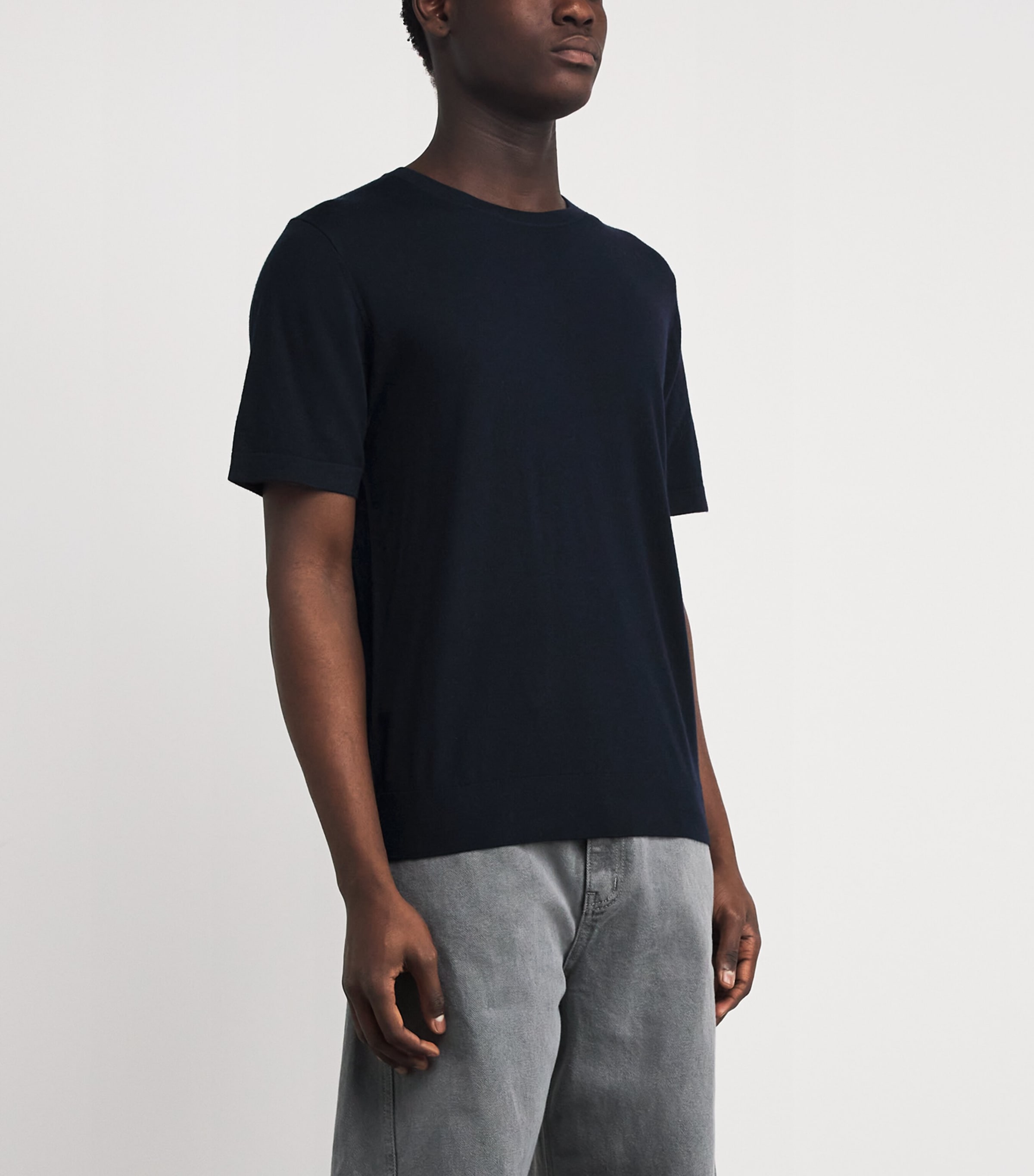 Merino Wool-Cashmere T-Shirt 403CBL COASTAL Image 3