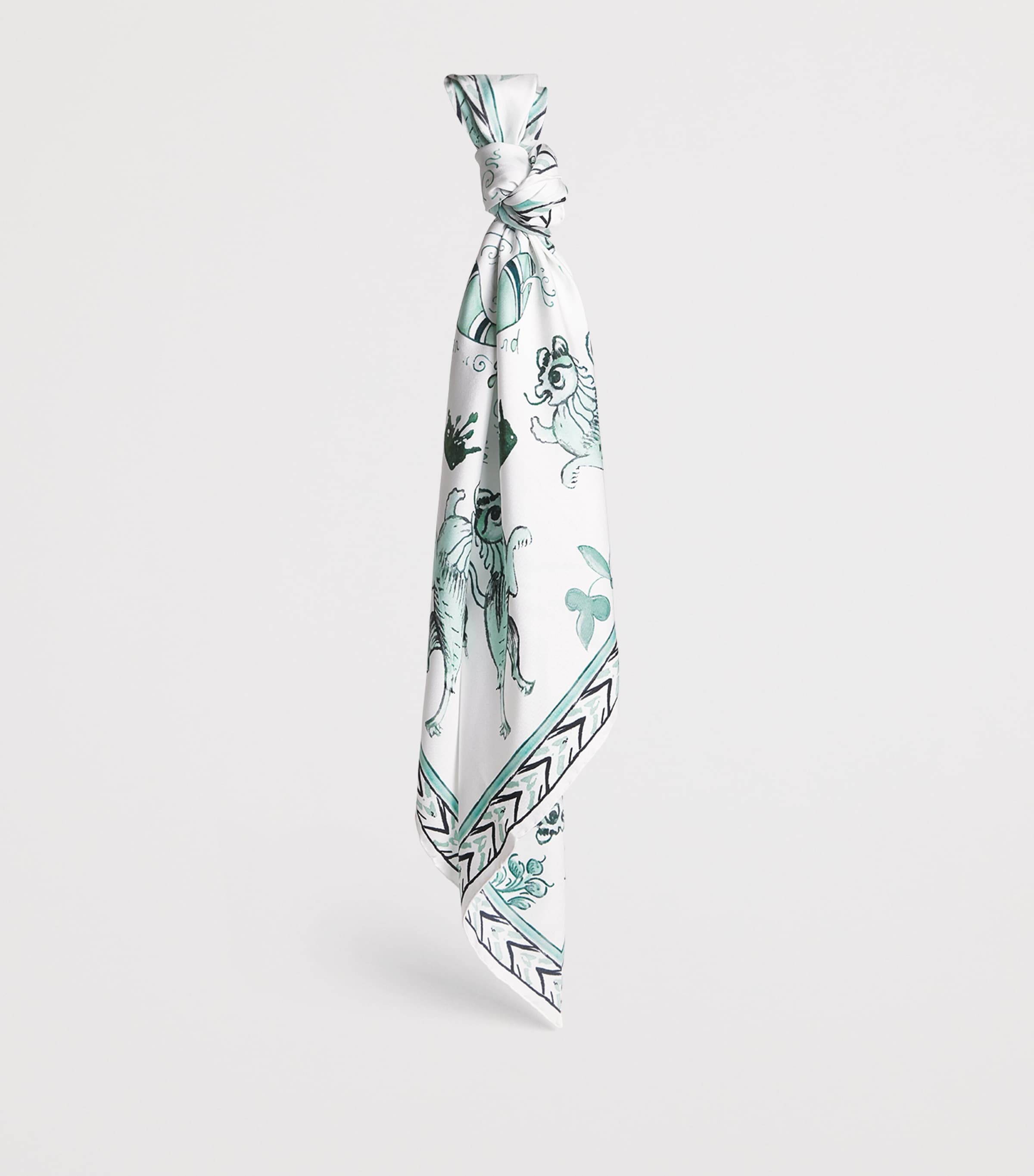 Fabiana Filippi Silk Twill Printed Scarf Verde Acqua Image 3
