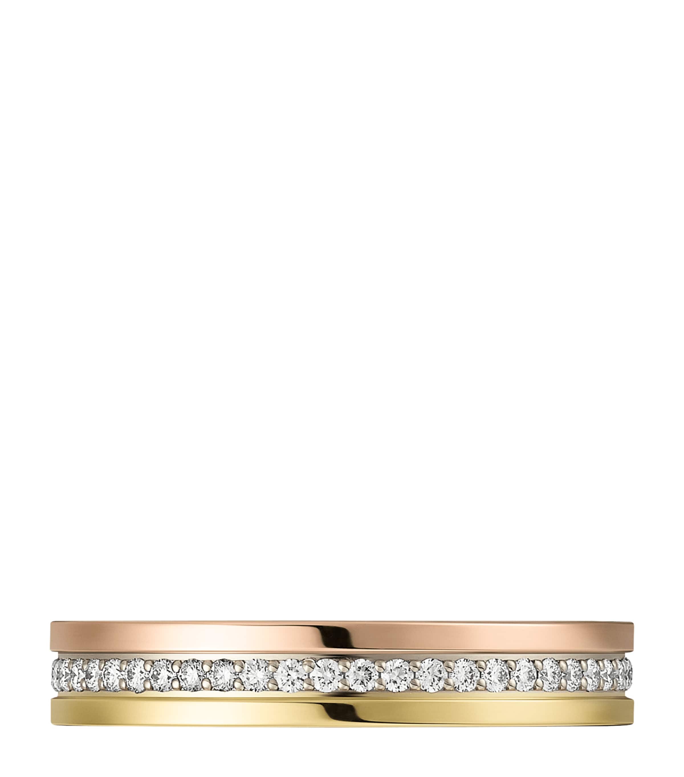 Rose, White, Yellow Gold and Diamond Vendôme Louis Cartier Wedding Band MULTI GOLD Image 3