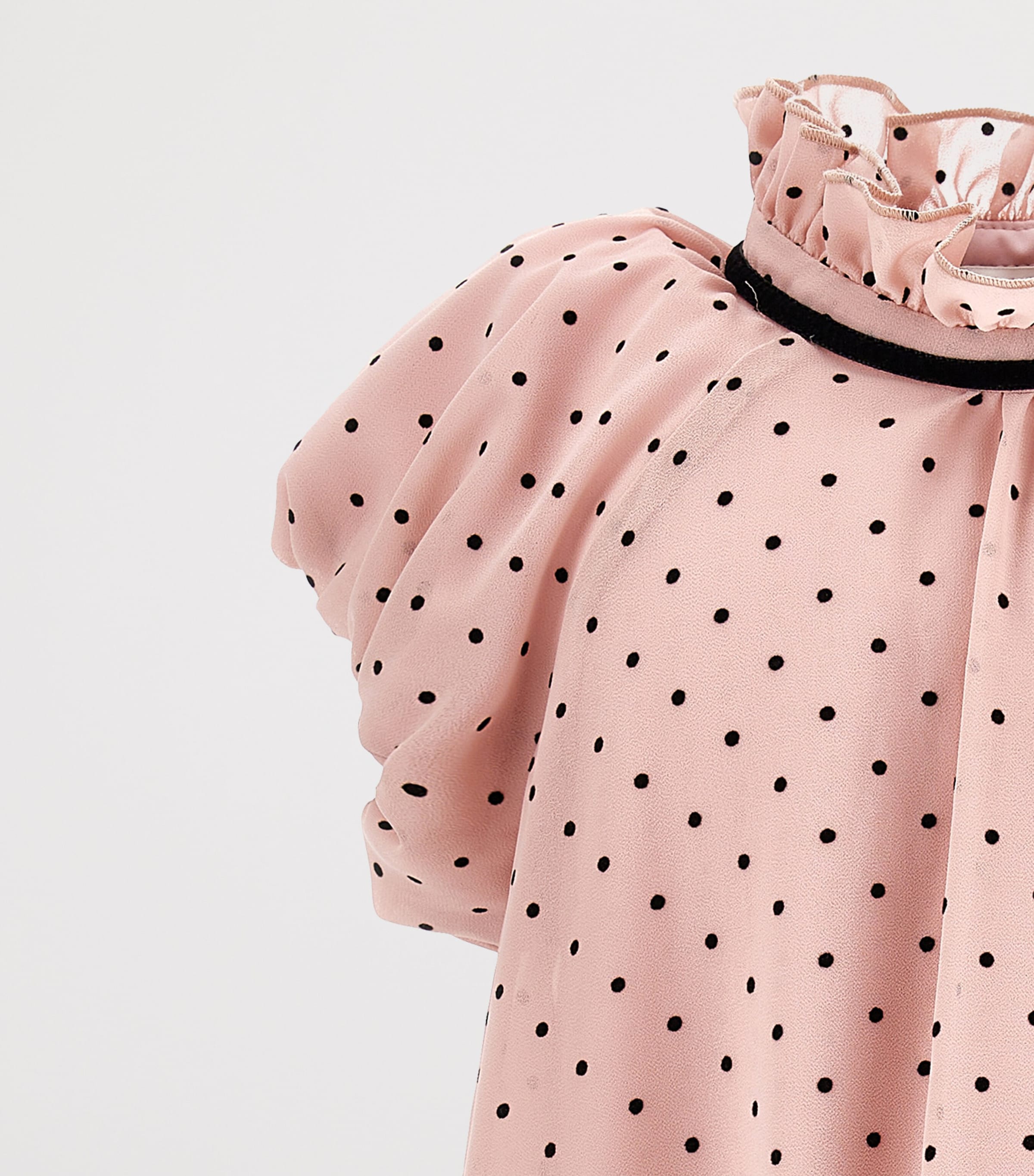 Polka-Dot Ruffled Dress (2-12 Years) ROSA ANTICO+NERO Image 4