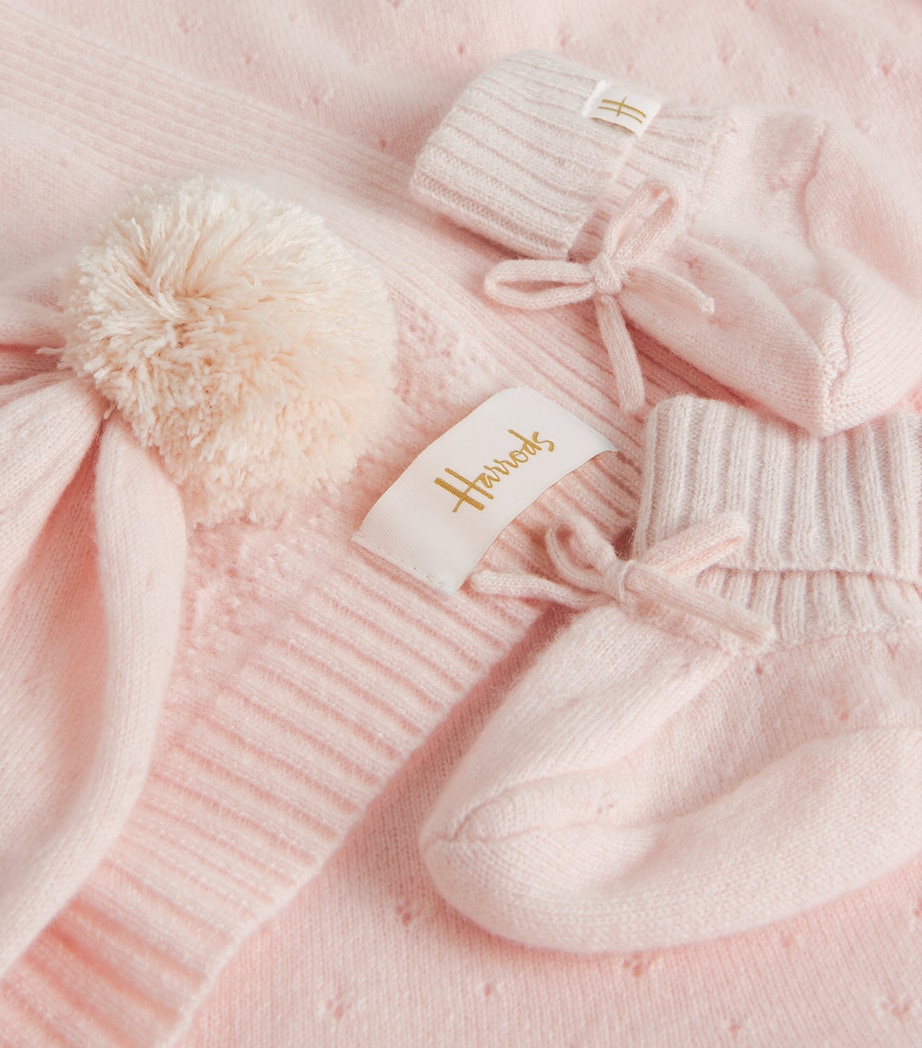 Baby Girl Cashmere Set Hamper PINK Image 4