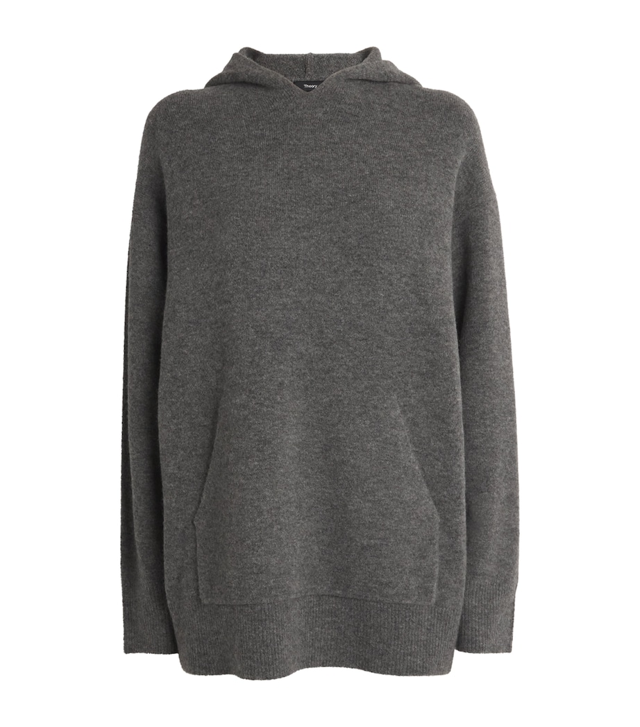 Merino Wool-Blend Hoodie B51 MED HTHR GREY Image 1