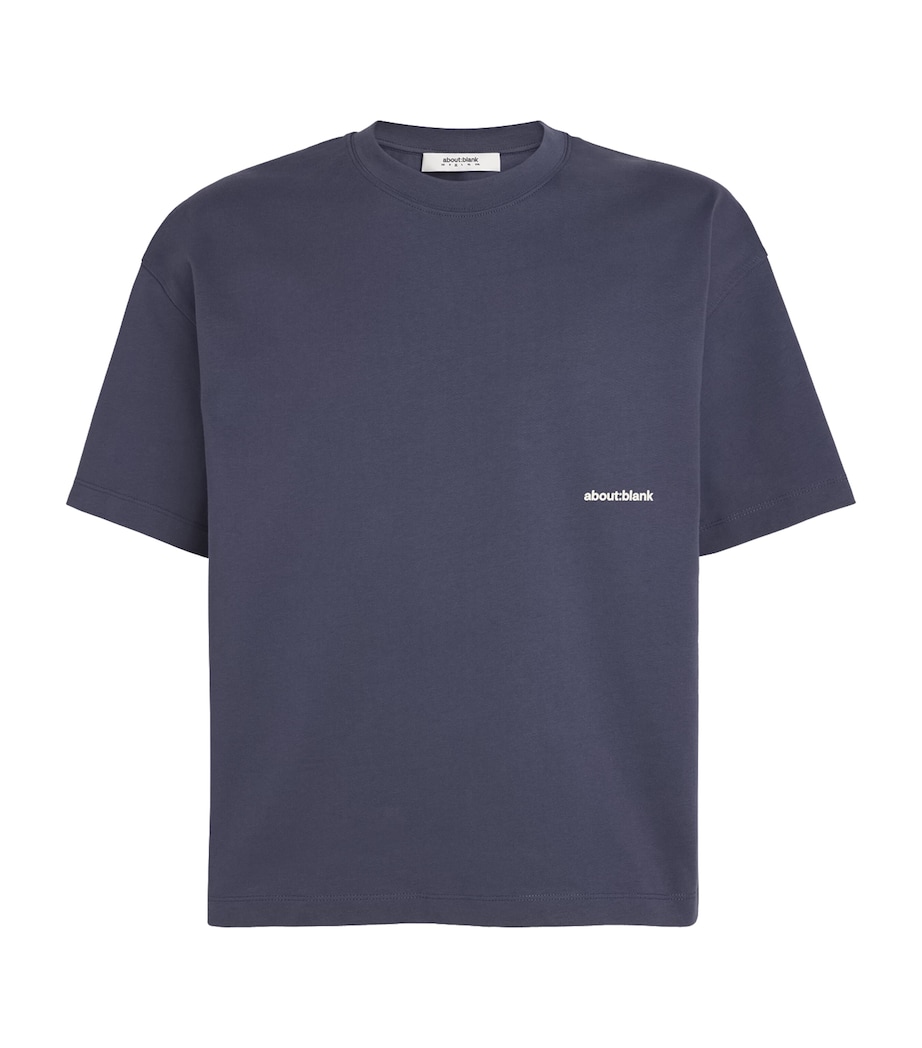 Cotton Back Logo T-Shirt SMOKE BLUE/ECRU Image 1