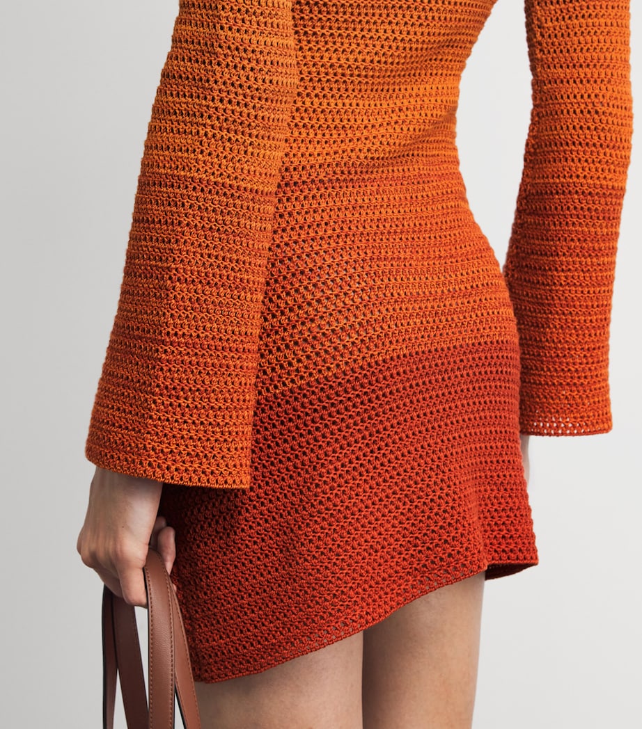 ESCVDO Womens Crochet Mishi Mini Dress Sunset Image 5