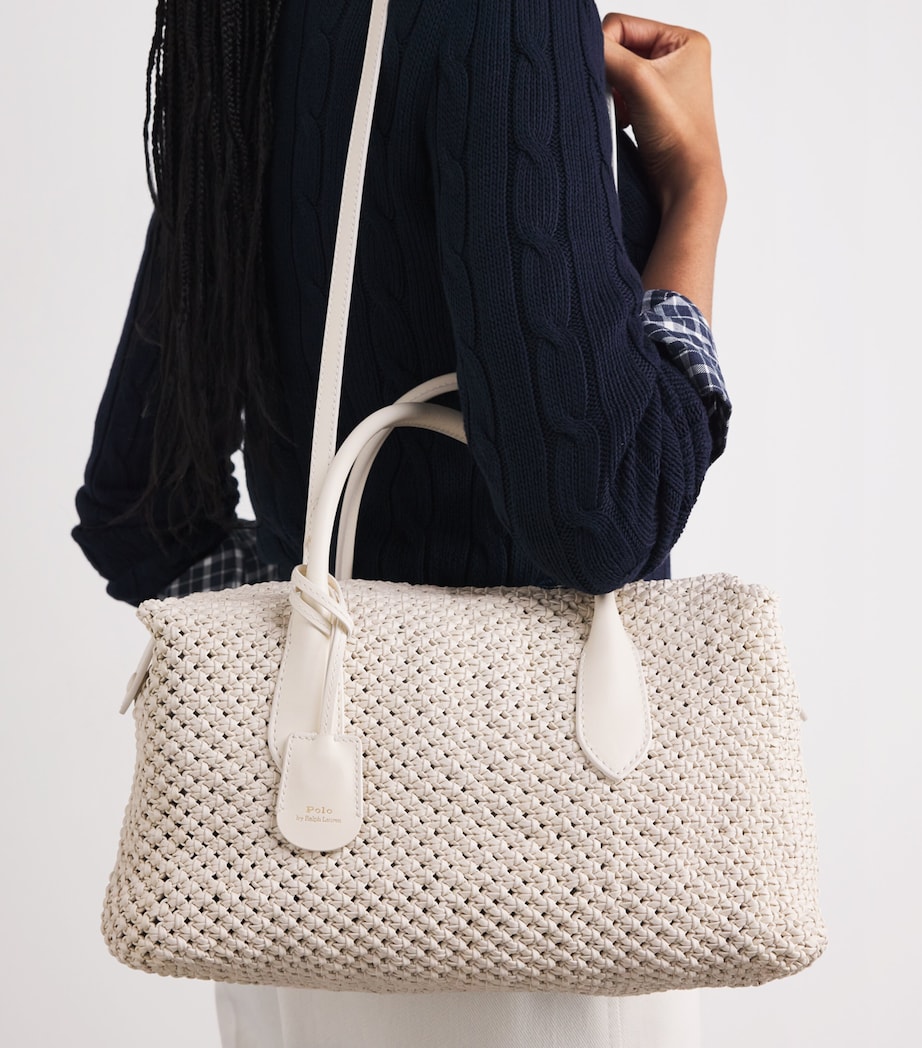 Leather Bellport Satchel Bag FROSTING Image 2