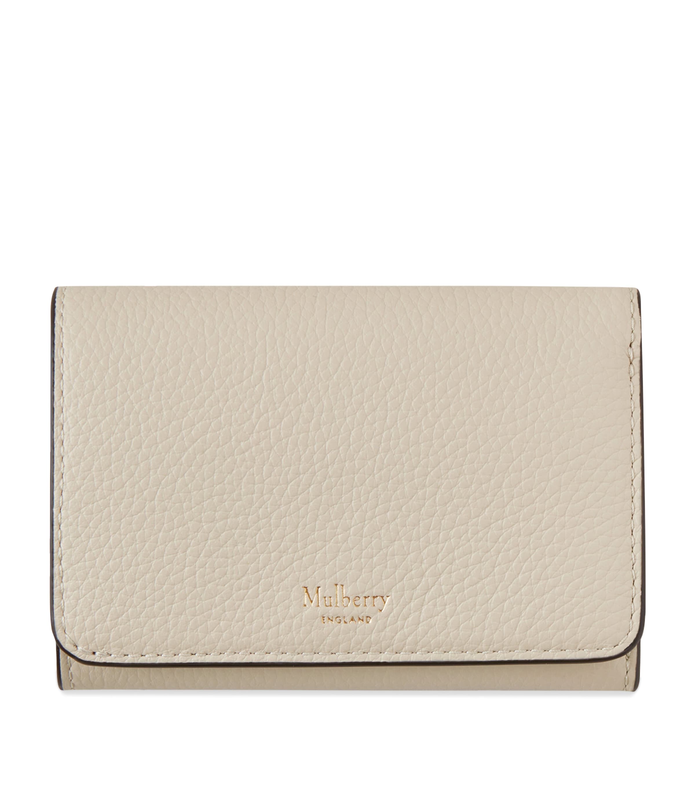 Mulberry Continental Trifold Wallet In White