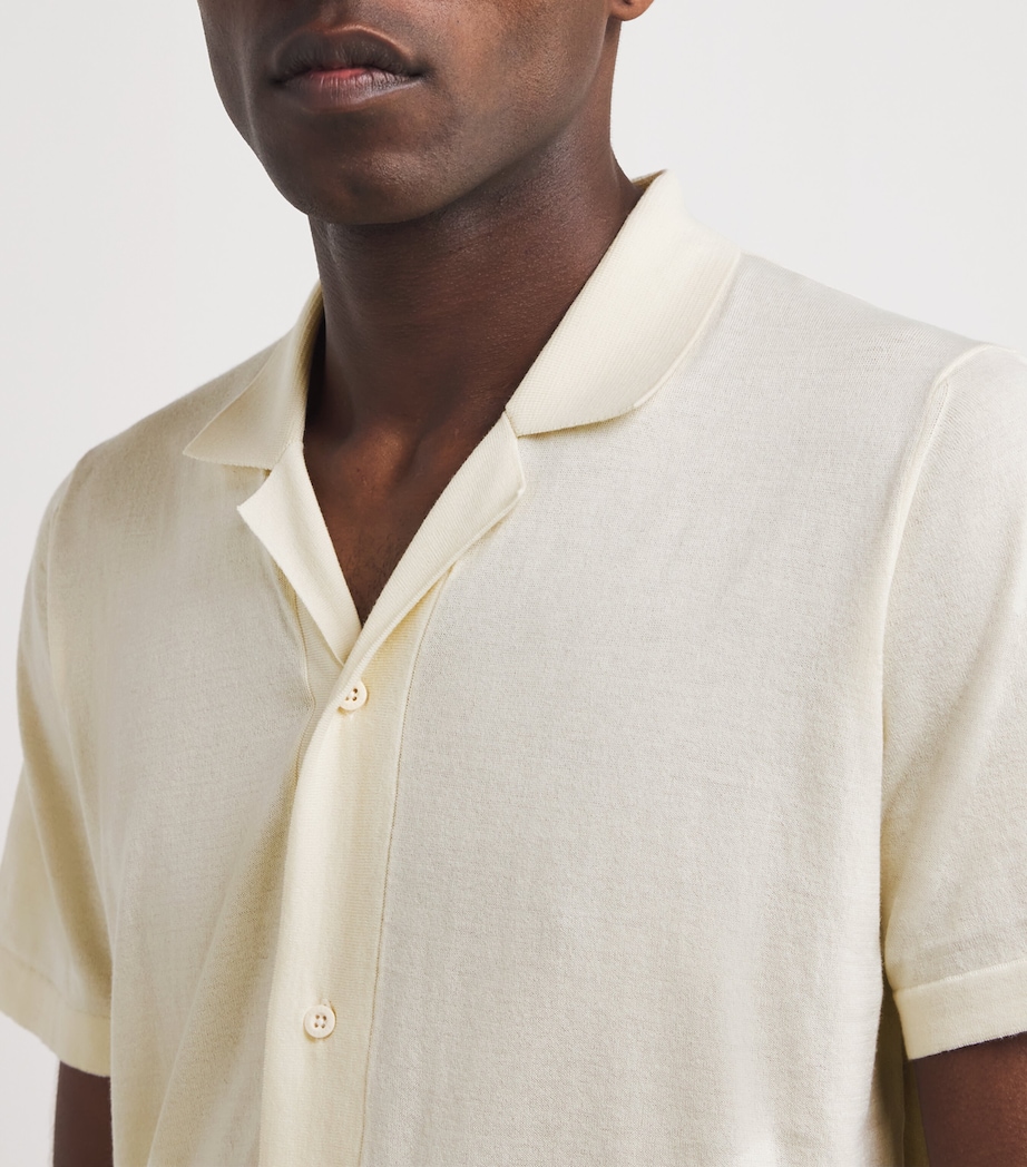 Cotton Knitted Mars Short Sleeve Shirt ECRU Image 6