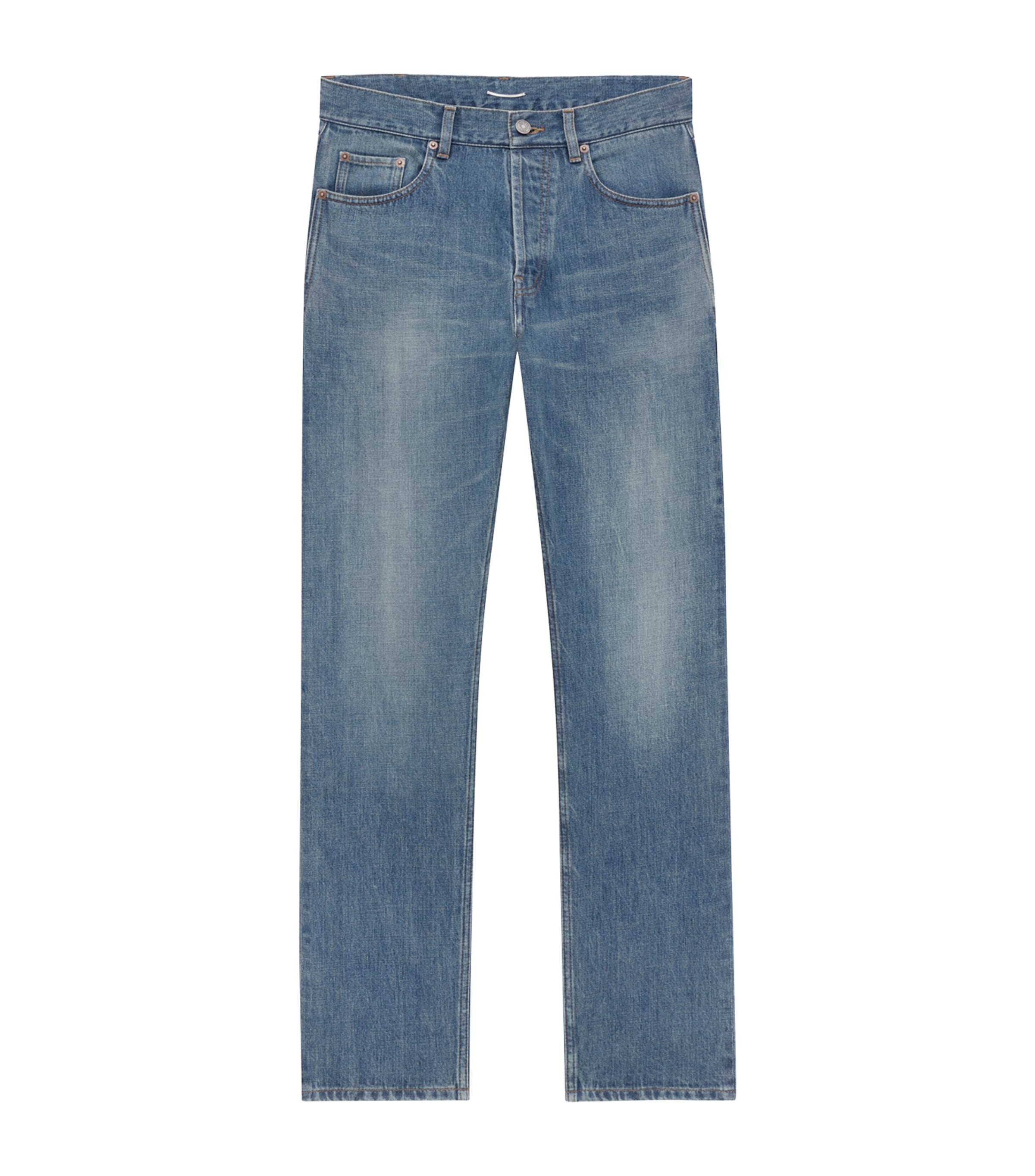 Saint Laurent High-rise Denim Jeans In Blue