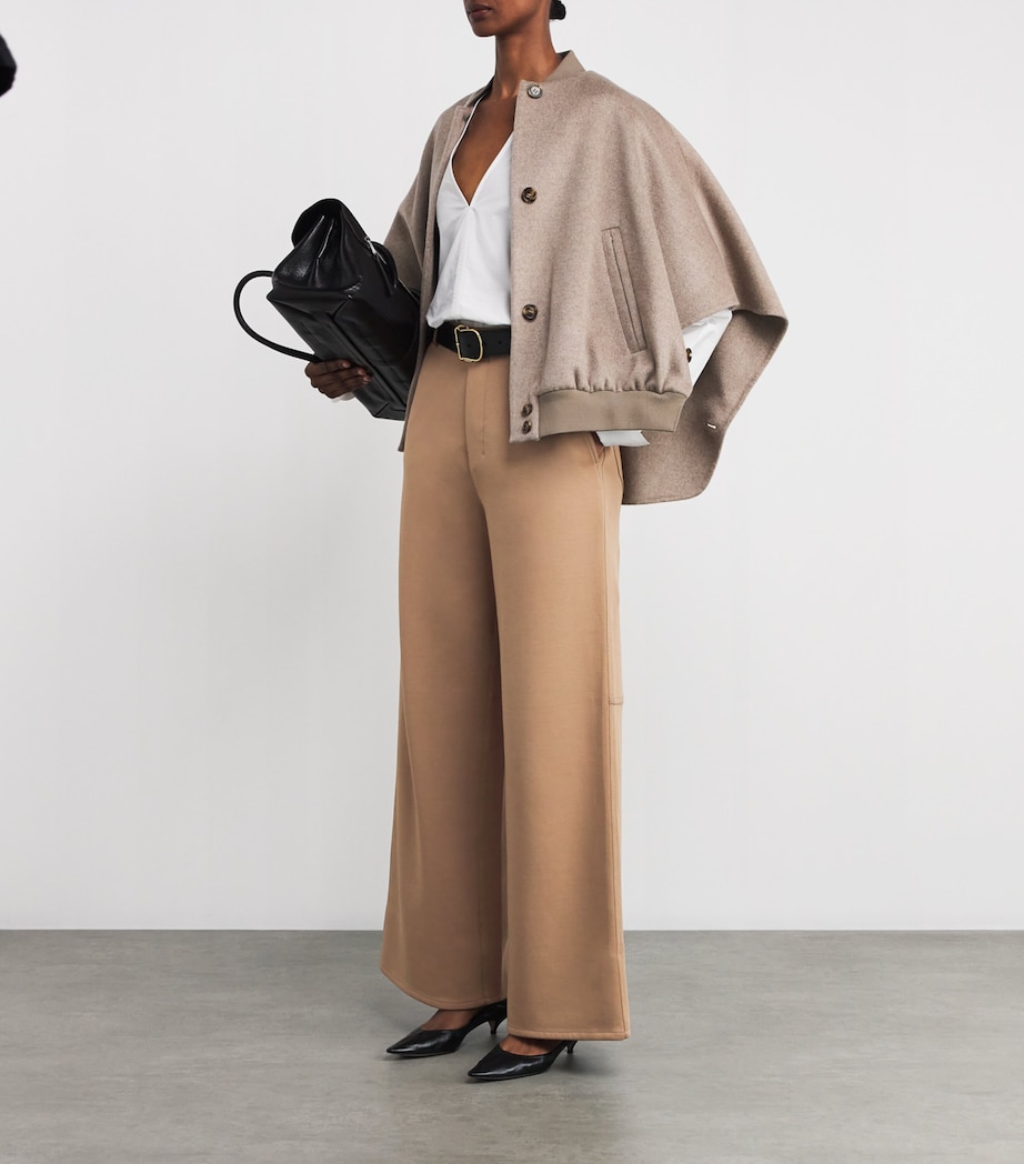 Jersey Wide-Leg Trousers CAMEL Image 2