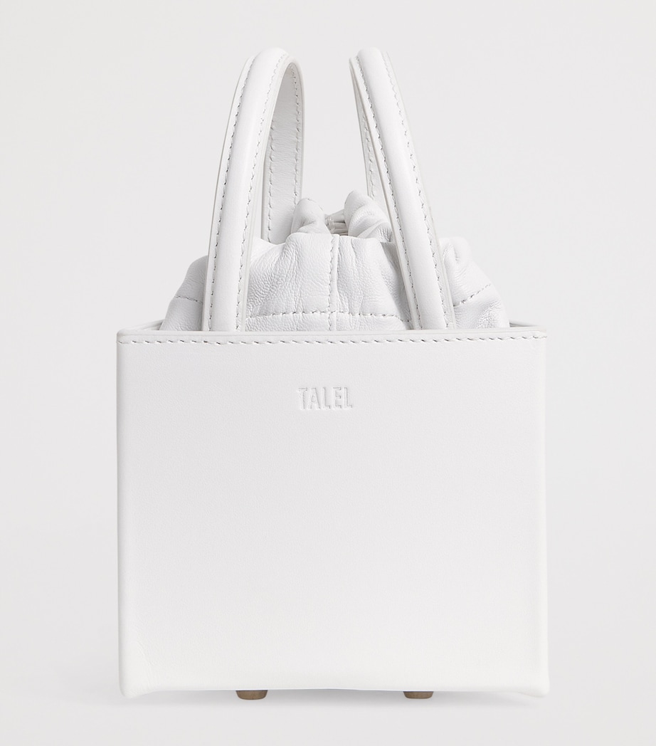 Talel Paris Small Leather Triangle Bag White Image 3