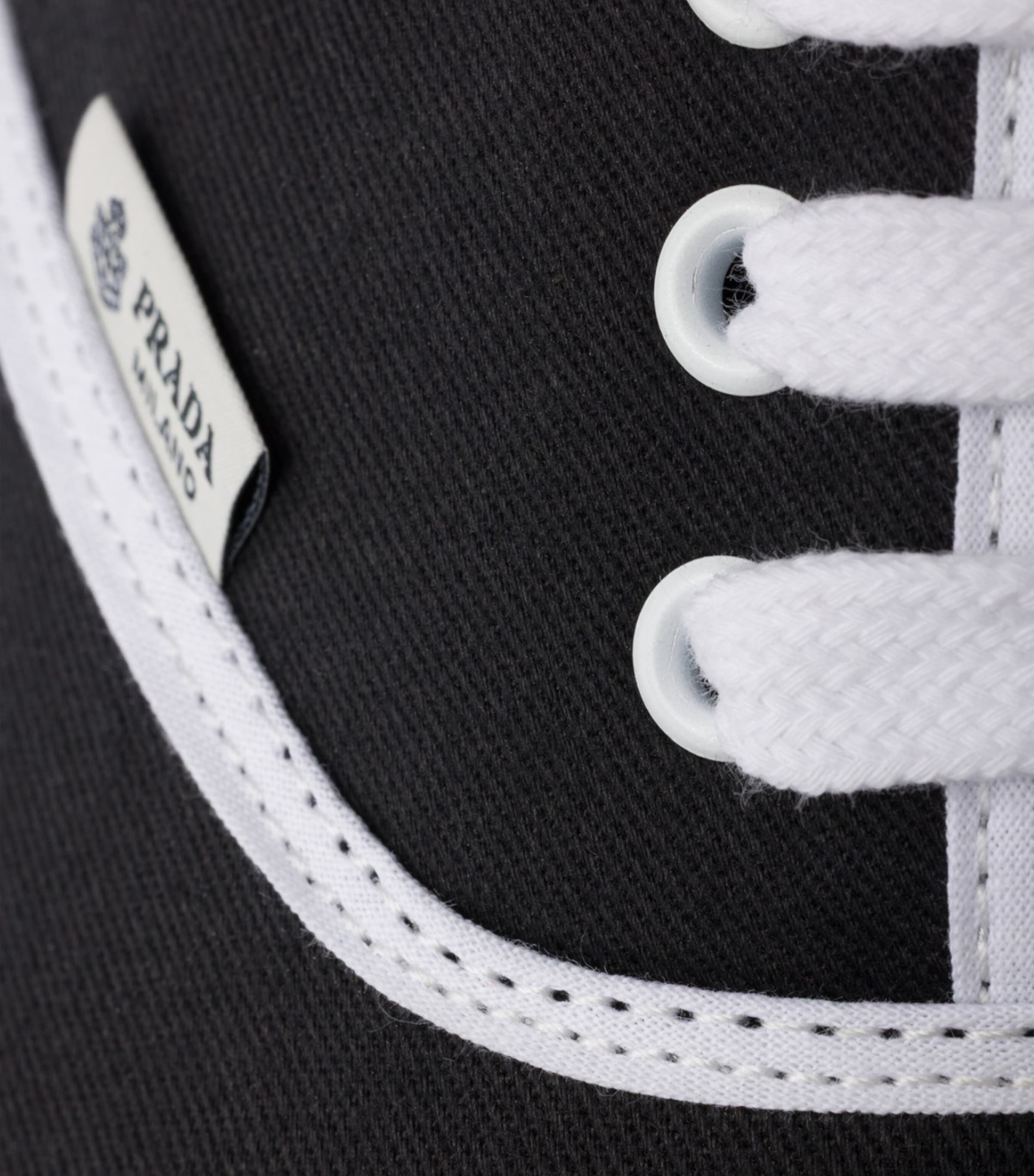 Prada Cotton Drill Low-Top Sneakers Image 6