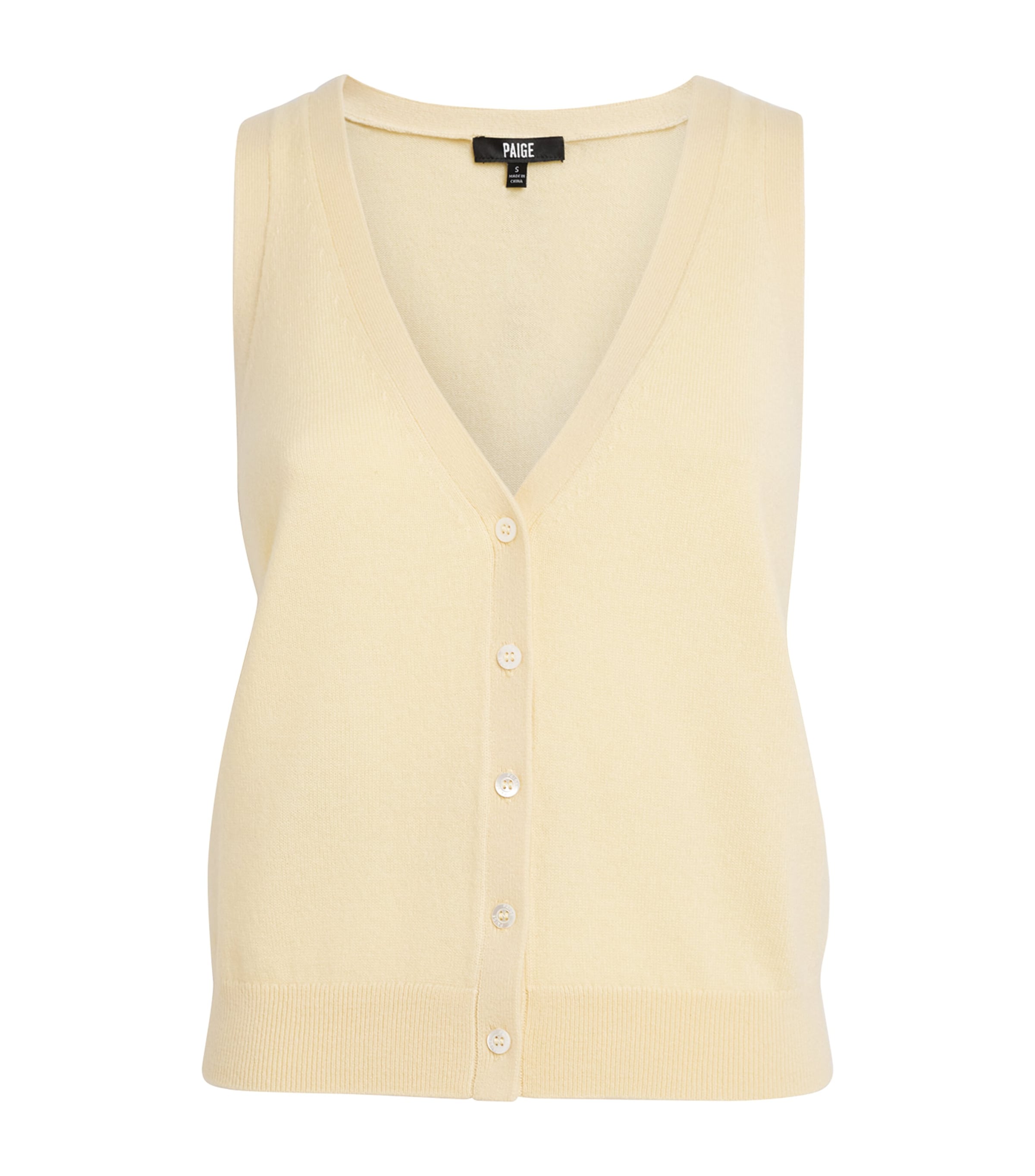 PAIGE Womens Cashmere Anika Top Sunshine Yellow Image 1