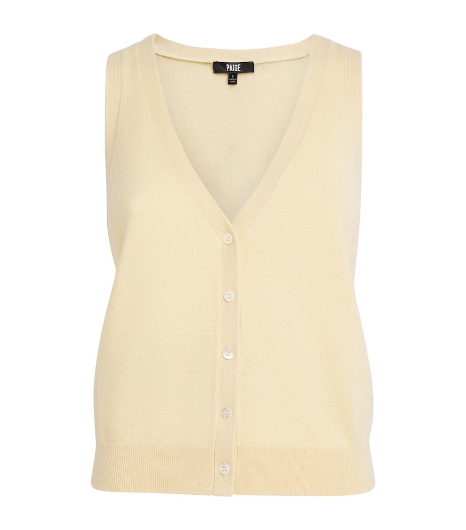 PAIGE Womens Cashmere Anika Top Sunshine Yellow Image 1