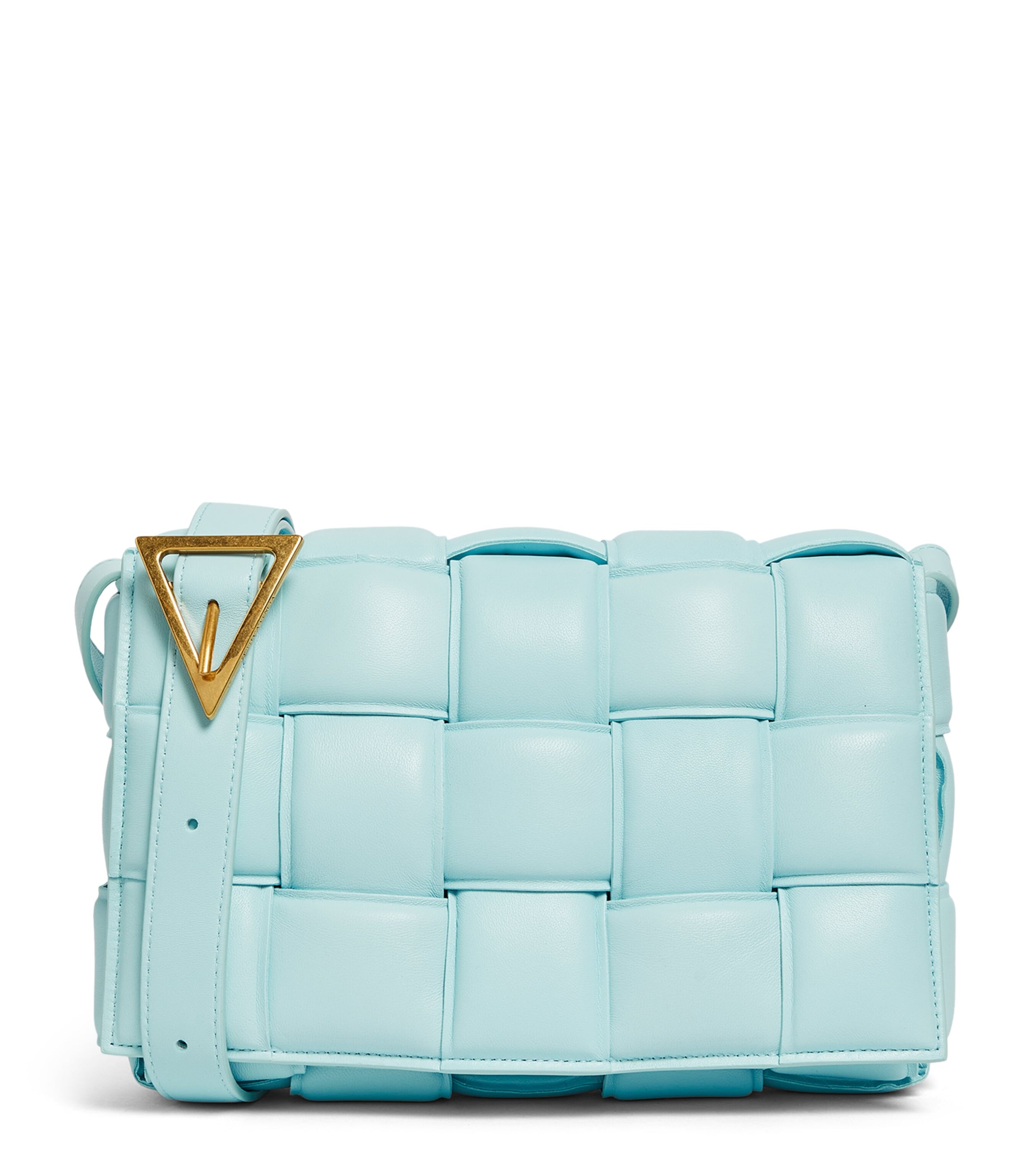 Bottega Veneta Padded Cassette Crossbody Bag In Spearmint & Silver