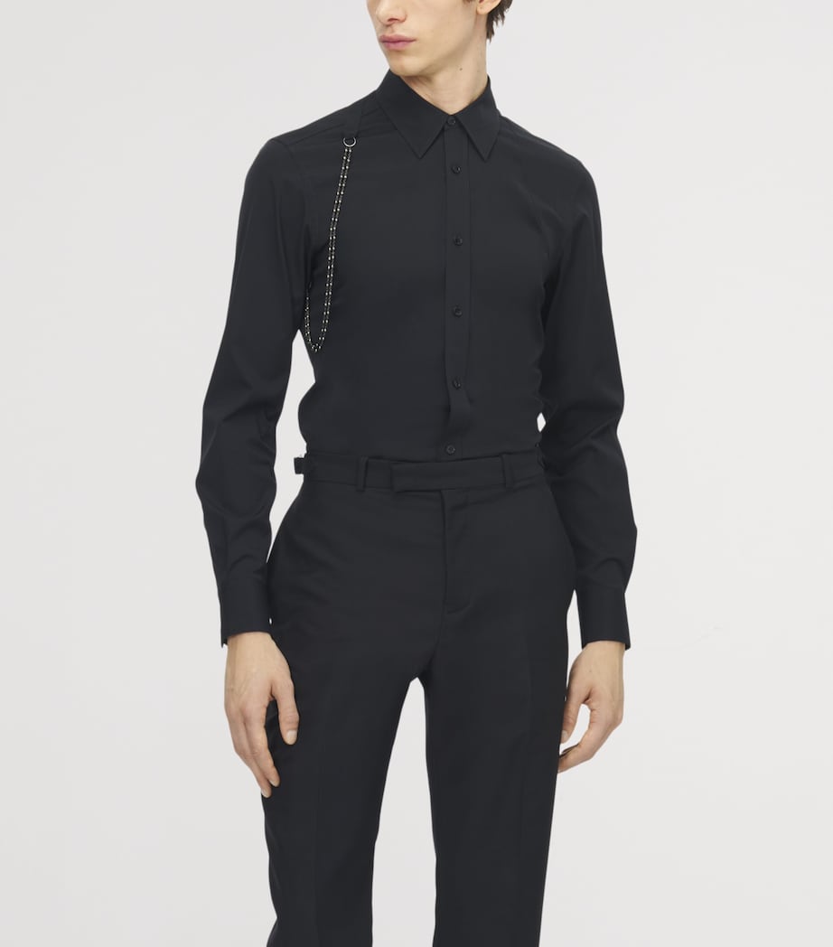 McQueen Mens Chain-Embellished Shirt Image 5