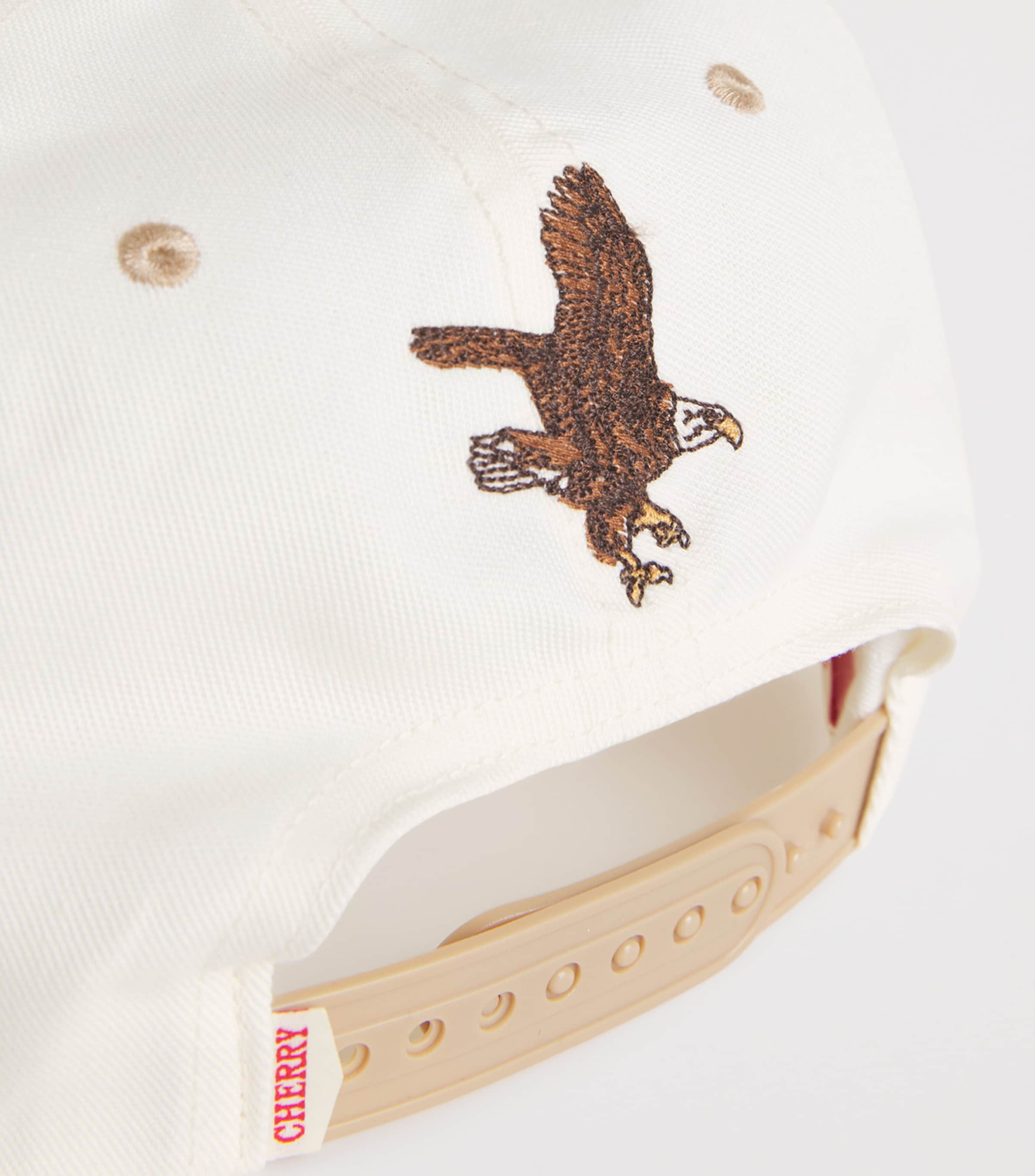Twill Suede-Trim Logo Embroidery Navajo Baseball Cap IVORY Image 3
