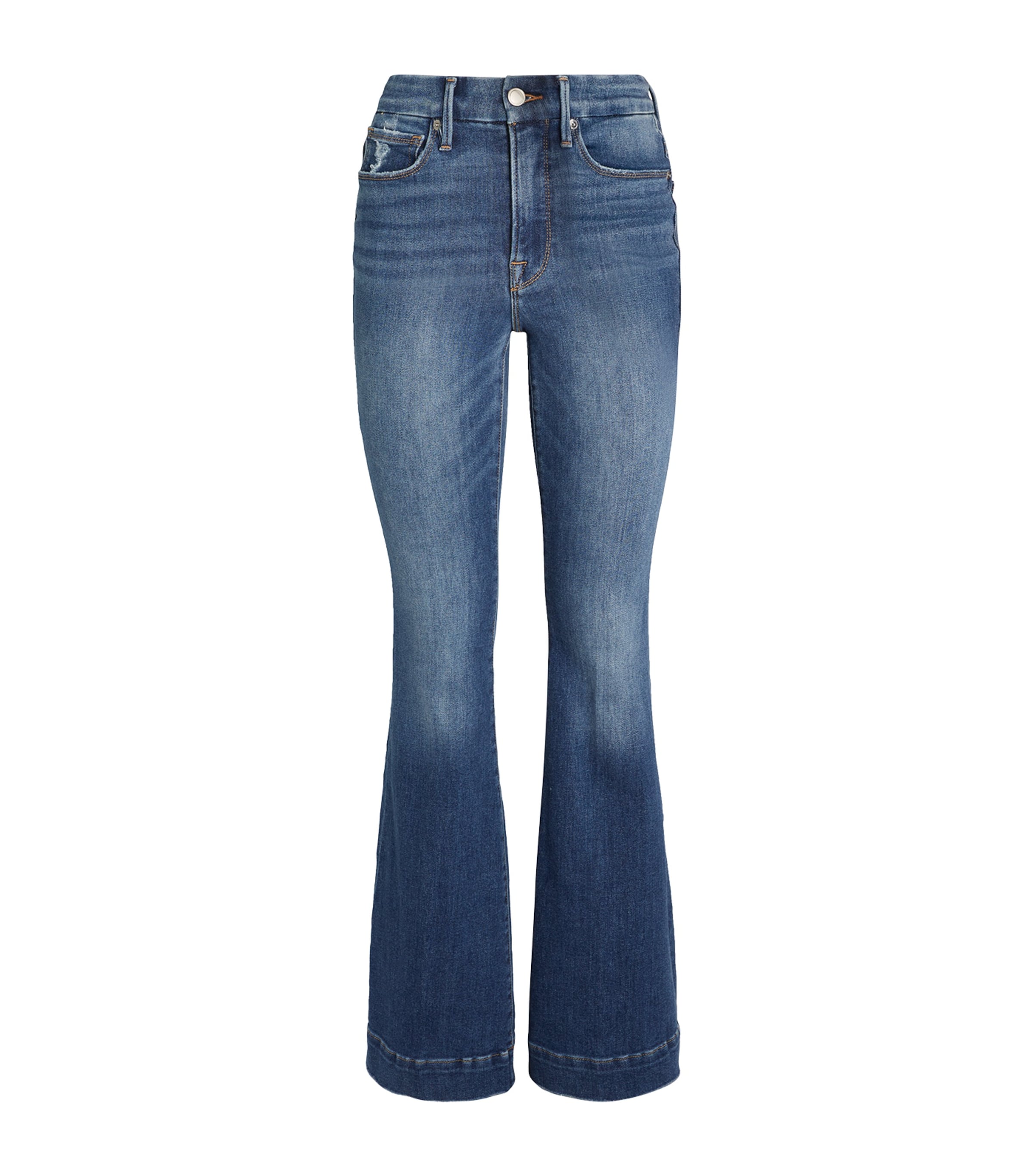 Good American Good Legs Flared Jeans In Blue