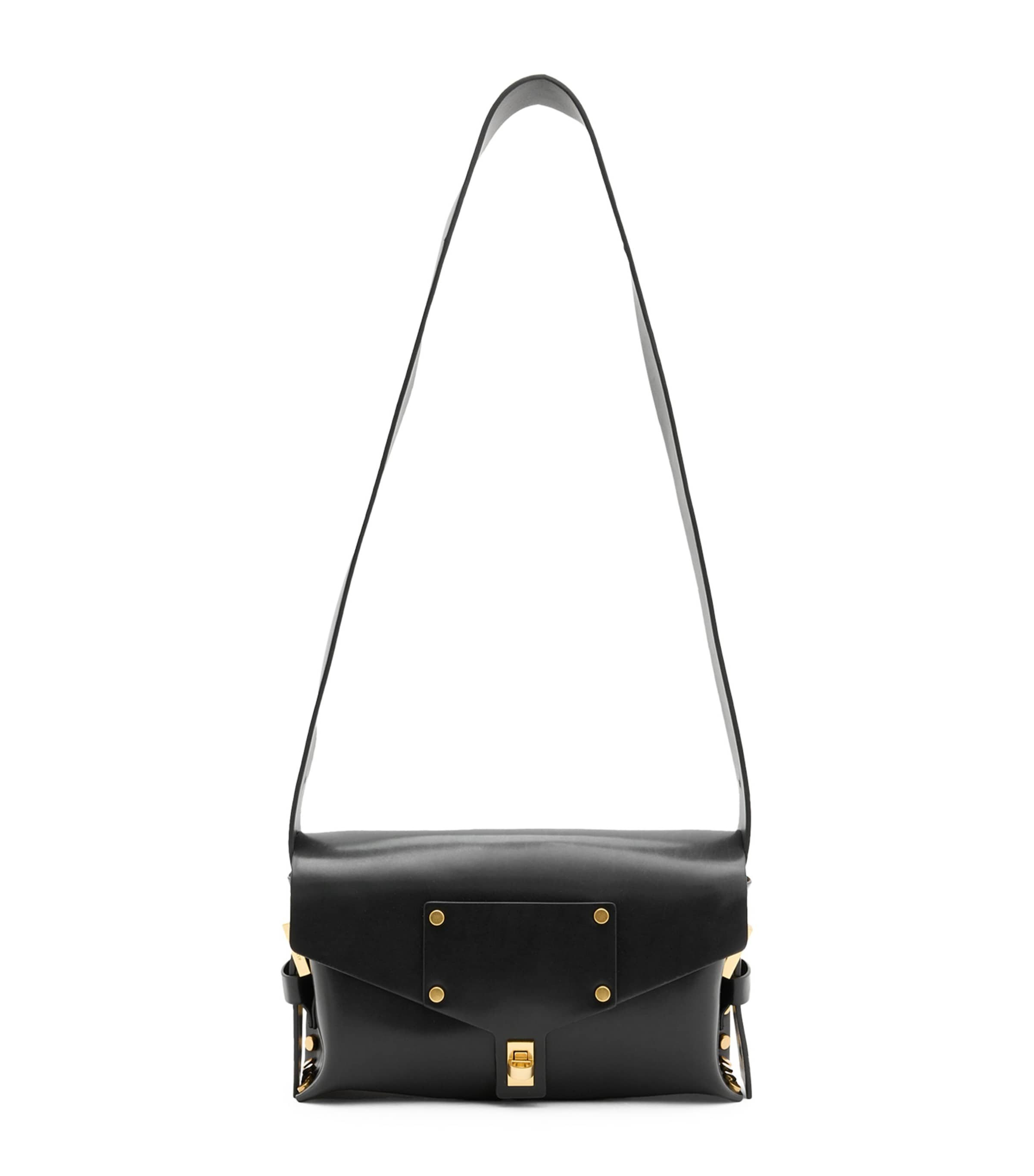 Allsaints Leather Miro Cross-body Bag In Black