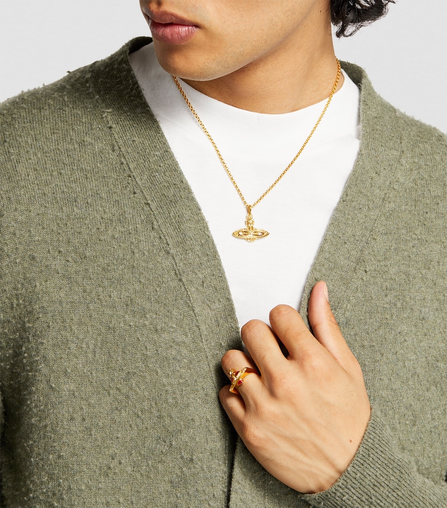 Mini Bas Relief Pendant Necklace R121 GOLD Image 4