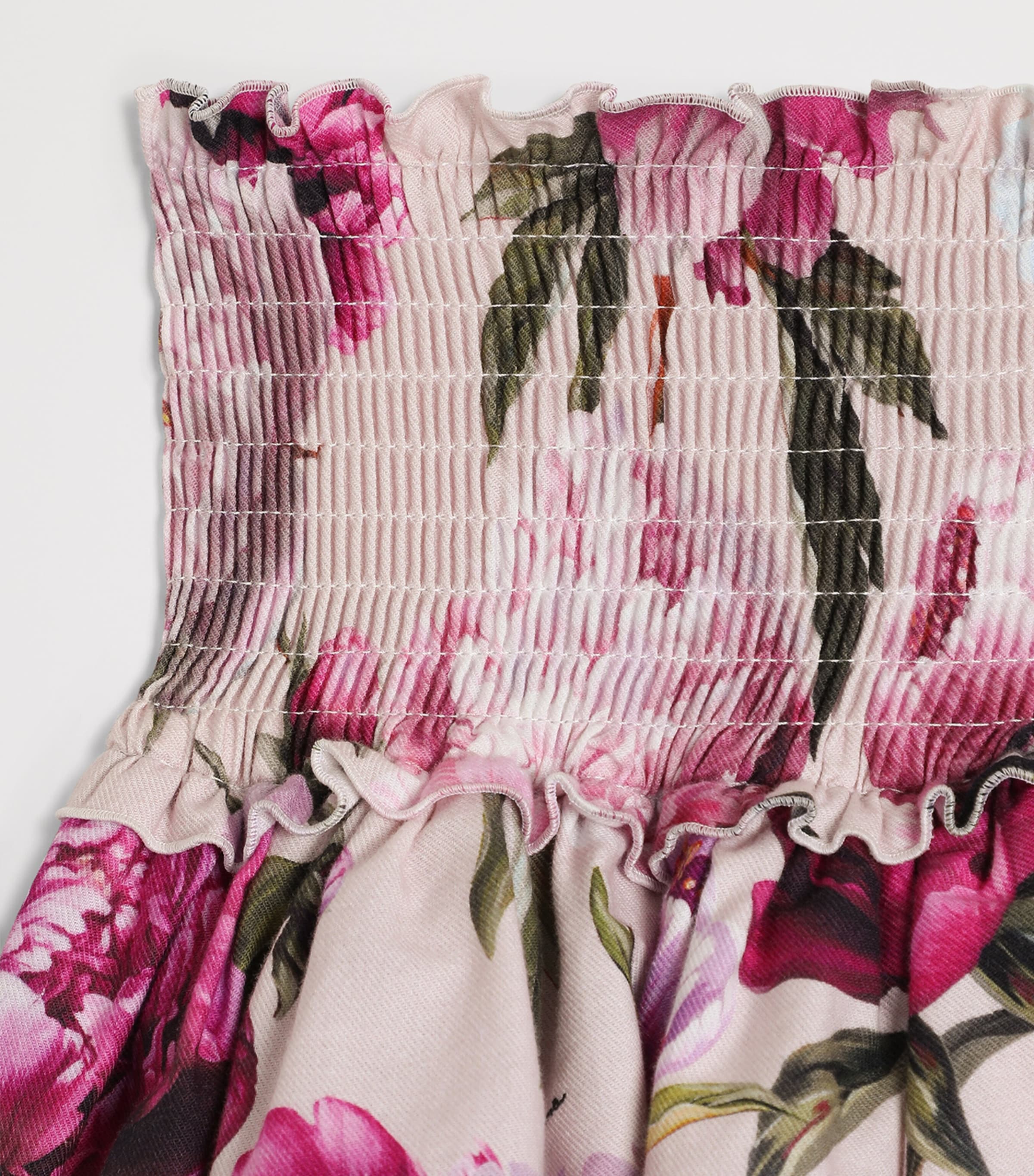 Dolce&Gabbana Kids Smocked Peony Print Skirt (8-12+ Years) — foto 3