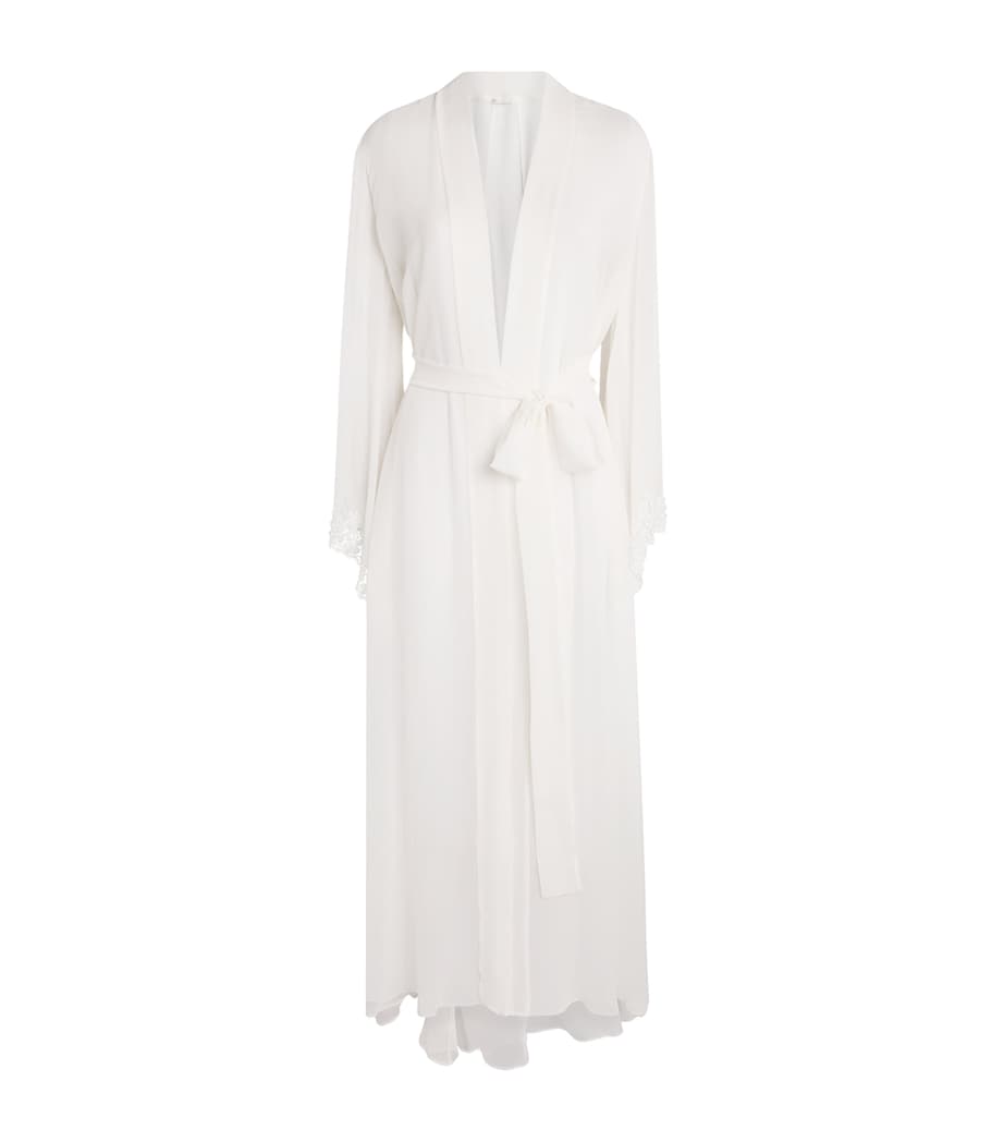 Rosamosario Womens Silk Fatima The Bride Robe White Image 1
