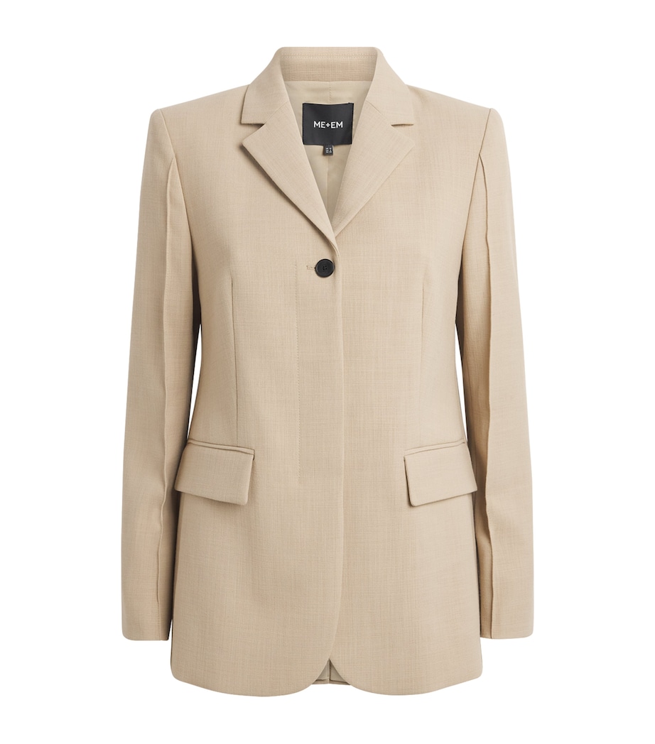 ME+EM Womens Slim Contour Blazer Sand Image 1