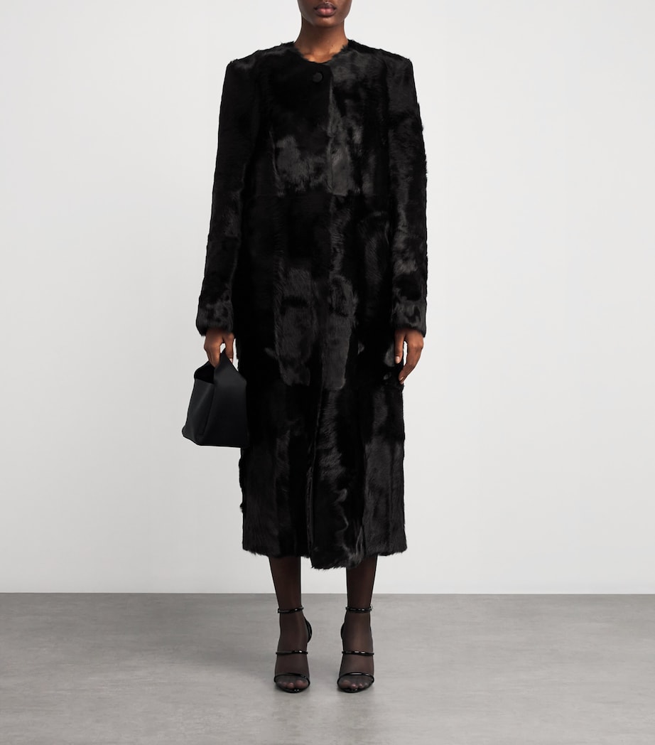 Cowhide Hackney Car Coat DBLK BLACK Image 2