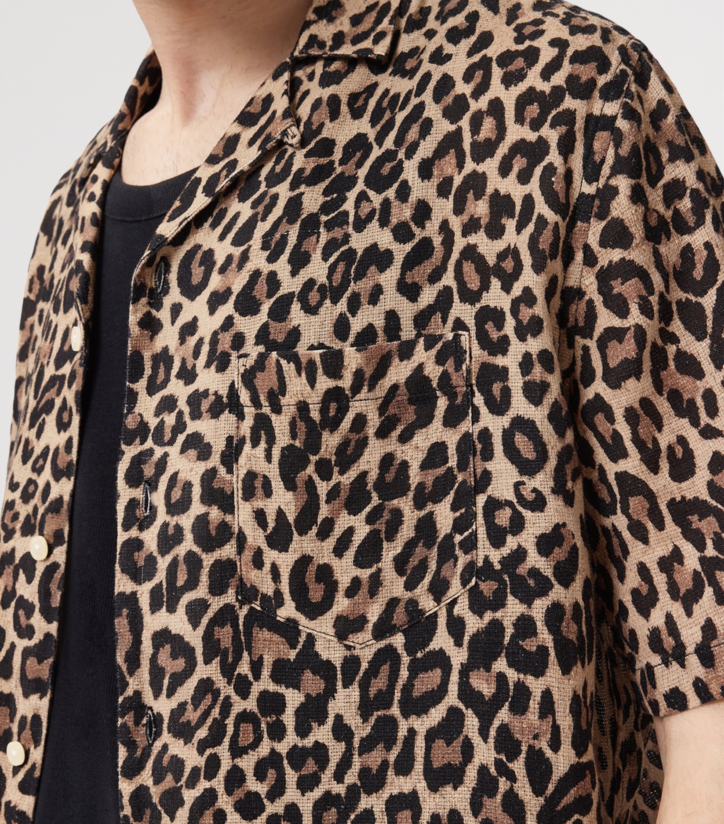 Short-Sleeve Leopardone Shirt BRONZE BROWN Image 7